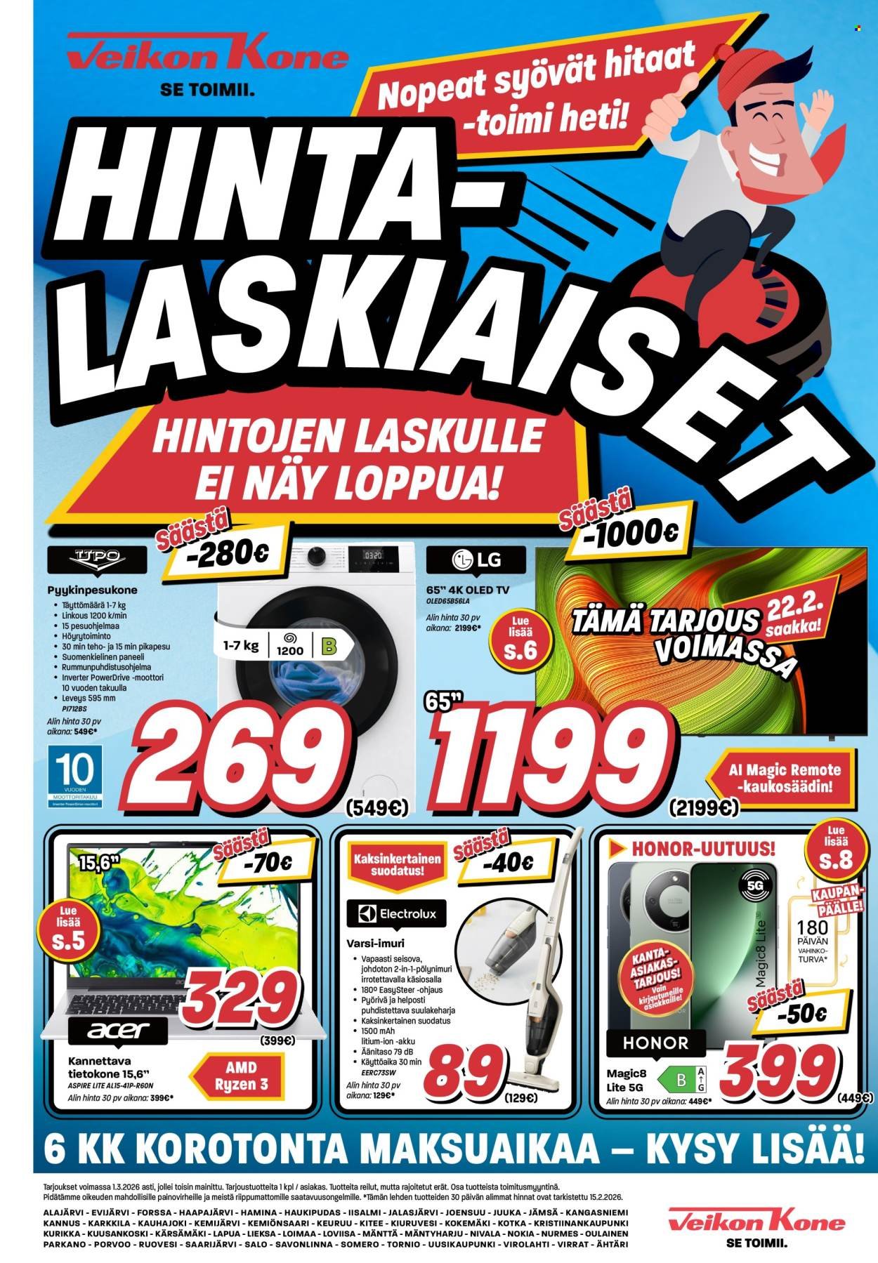 VEIKON KONE tarjoukset - Alkaen MA 16.2.2026
