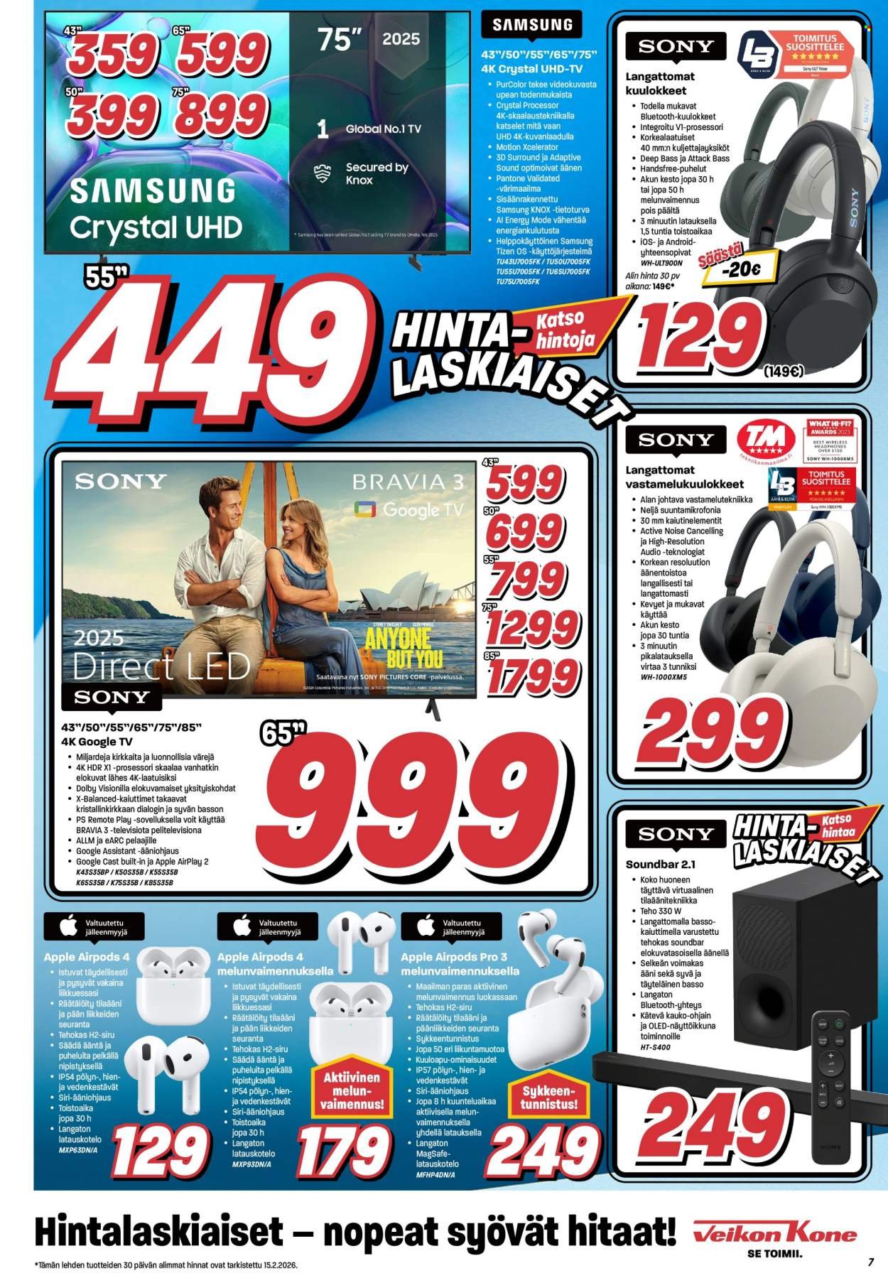 VEIKON KONE tarjoukset - Alkaen MA 16.2.2026