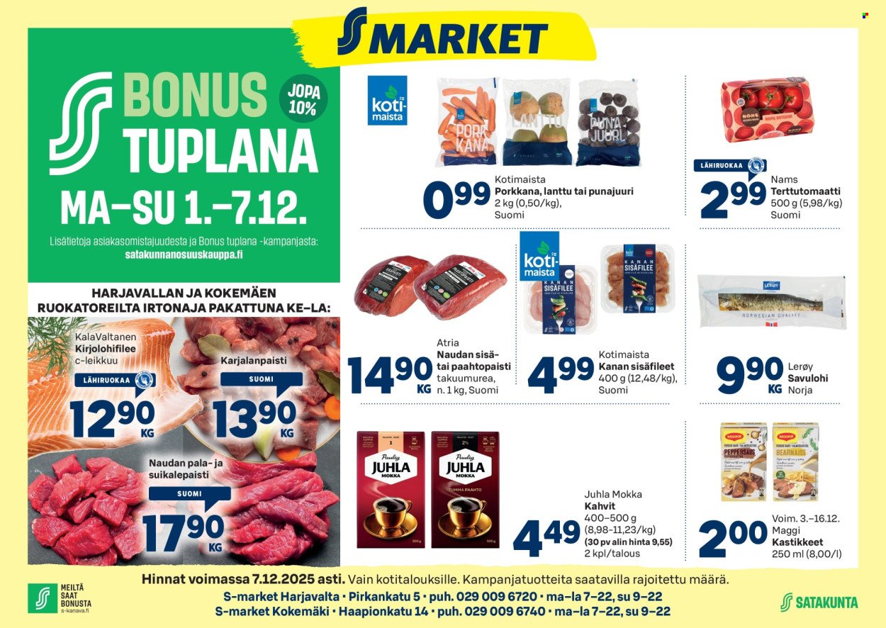 S-MARKET tarjoukset - Alkaen KE 3.12.2025