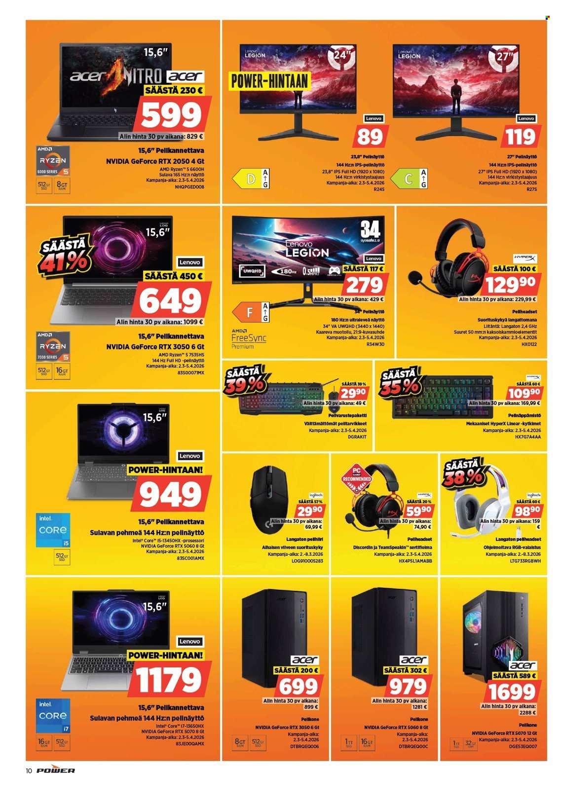 POWER tarjoukset - Maaliskuu 2026