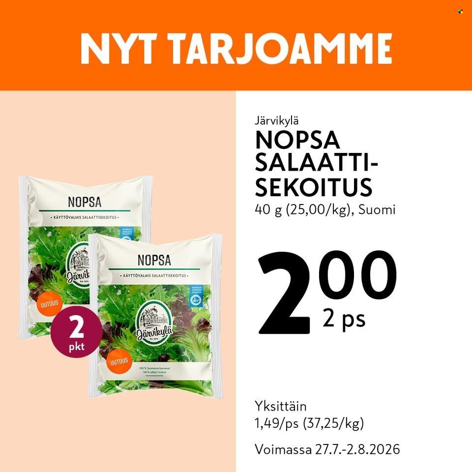 K-MARKET tarjoukset - Alkaen MA 27.7.2026