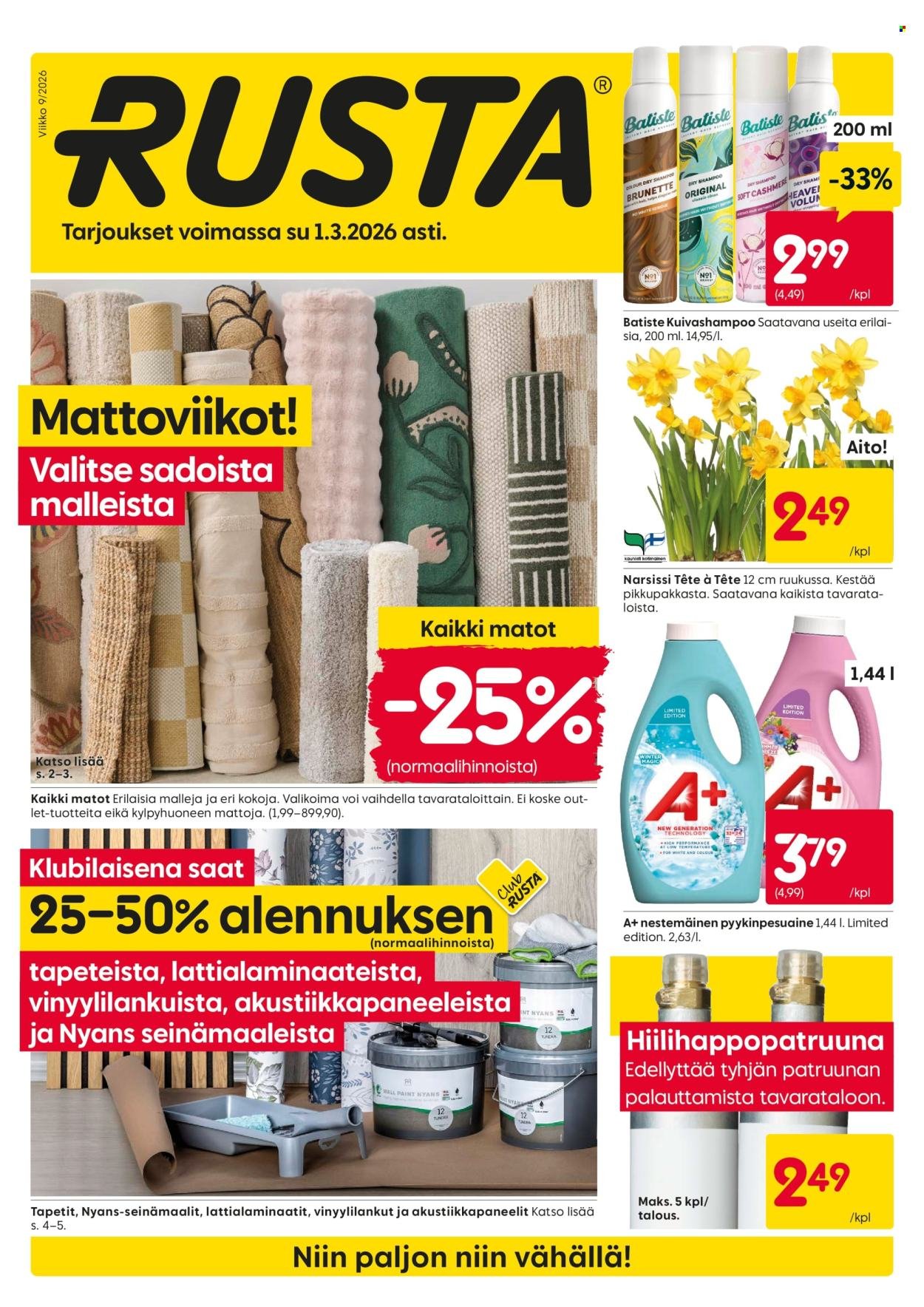 RUSTA tarjoukset - Alkaen MA 23.2.2026