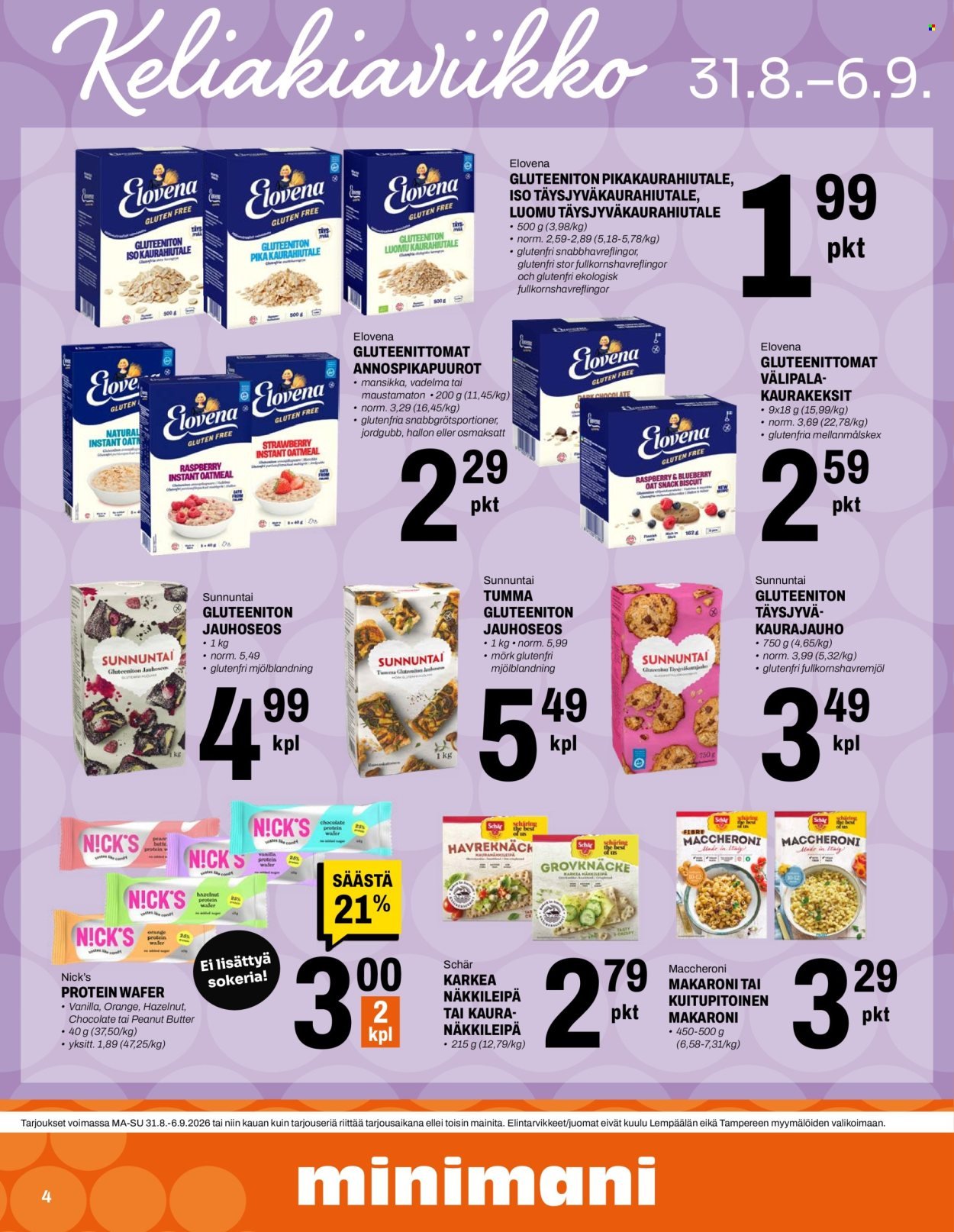 MINIMANI tarjoukset - Alkaen MA 31.8.2026