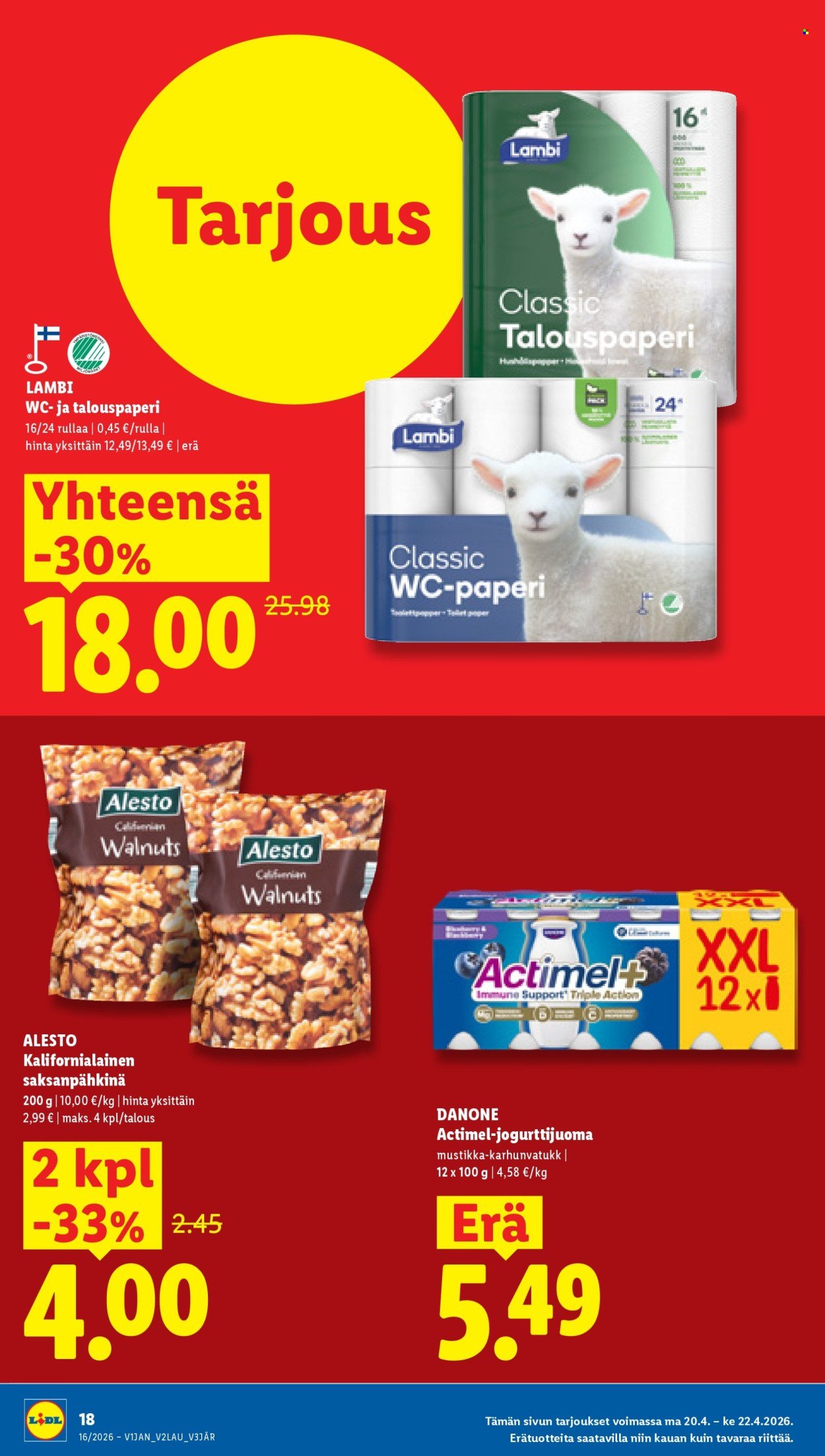 LIDL tarjoukset - Alkaen TO 16.4.2026