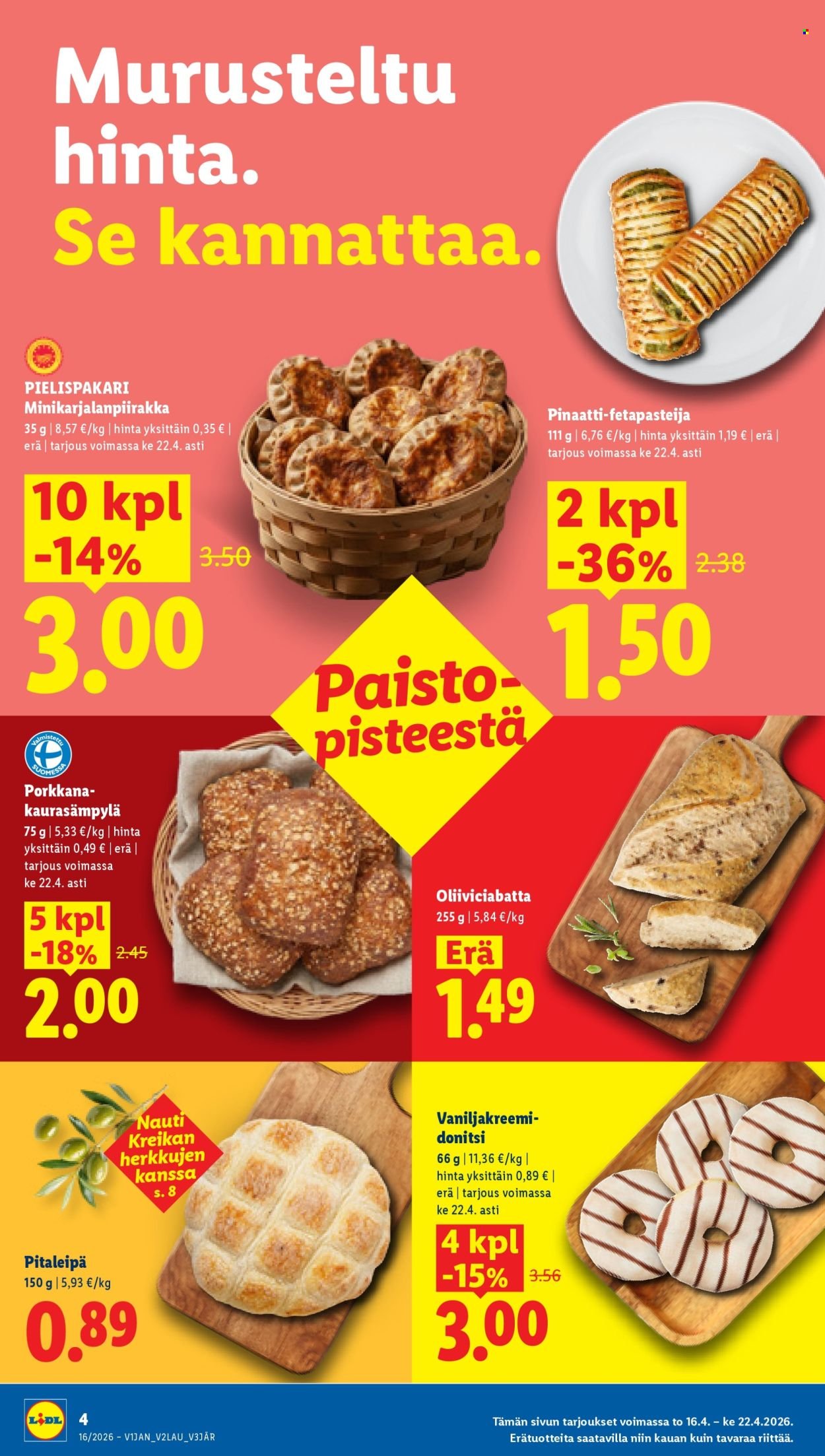 LIDL tarjoukset - Alkaen TO 16.4.2026