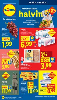 LIDL tarjoukset - Alkaen TO 16.4.2026