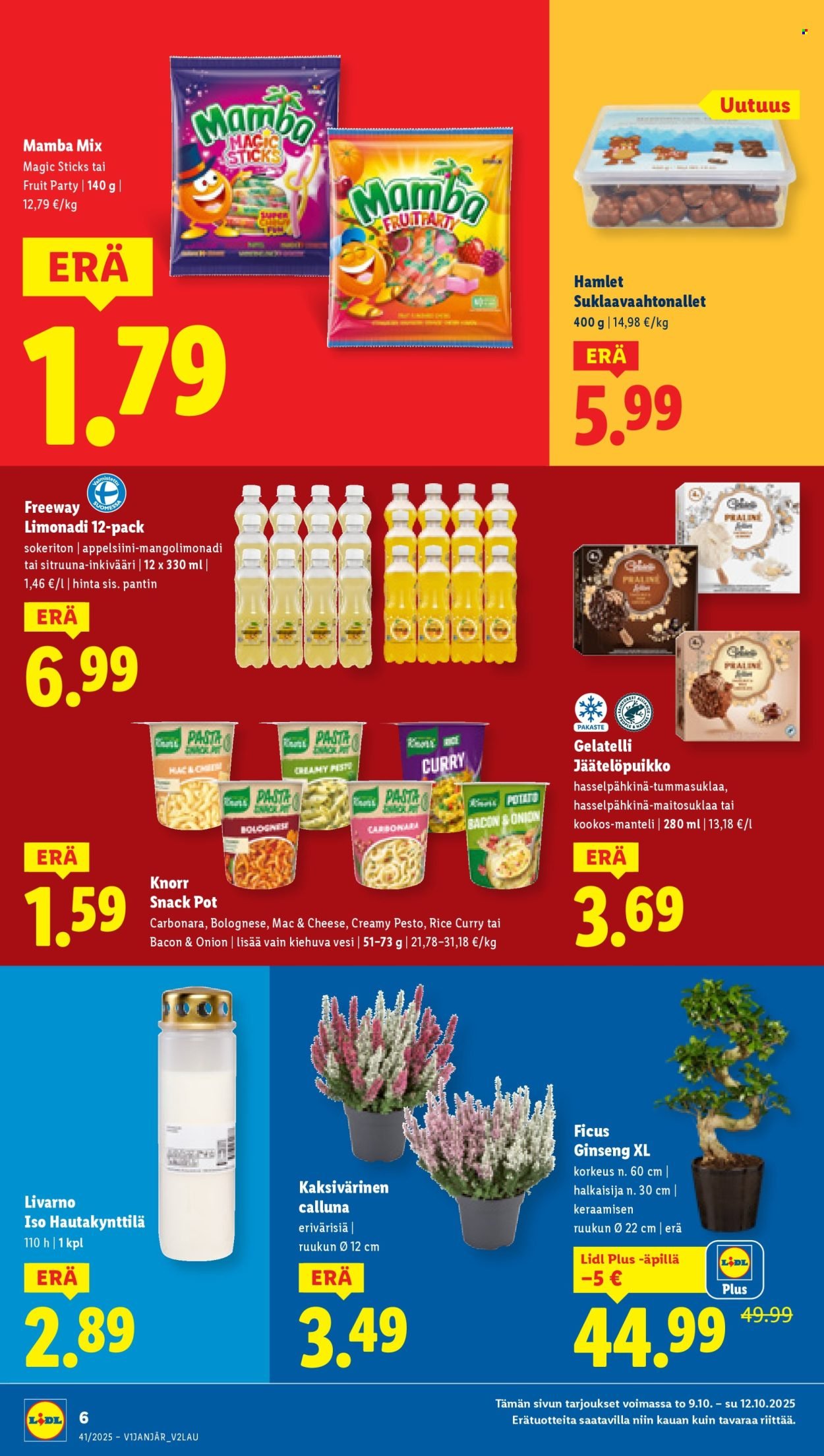 LIDL tarjoukset - Alkaen TO 9.10.2025 (2025-10-09 - 2025-10-15)
