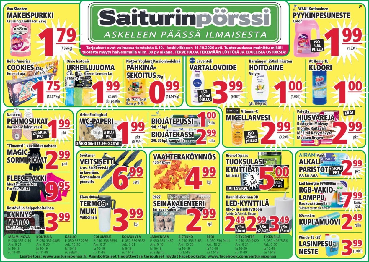 SAITURINPÖRSSI tarjoukset - Alkaen TO 8.10.2026
