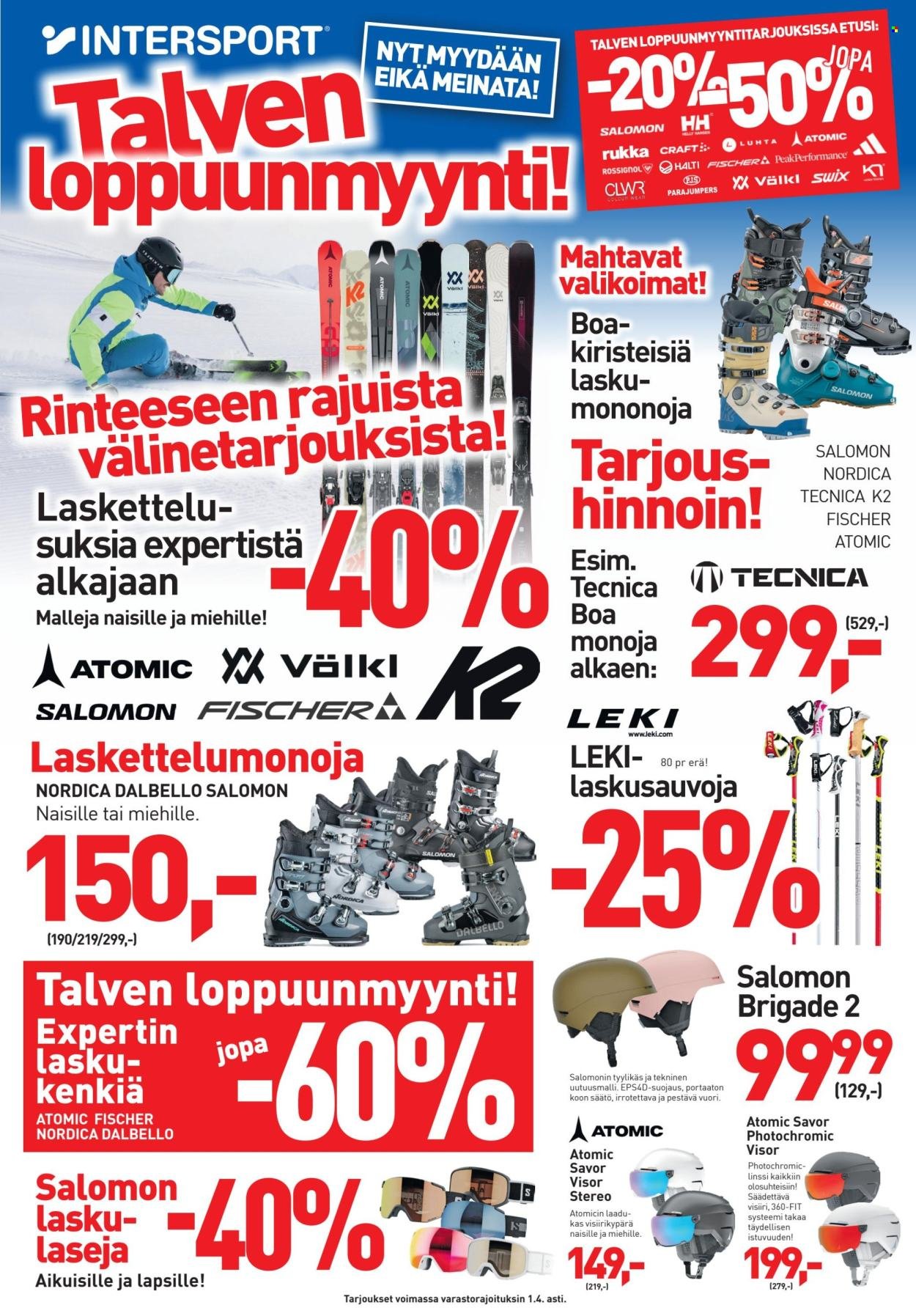 INTERSPORT tarjoukset - Talven Loppuunmyynti