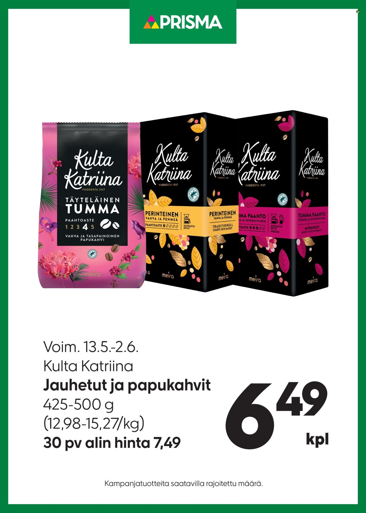 PRISMA tarjoukset - Alkaen KE 13.5.2026
