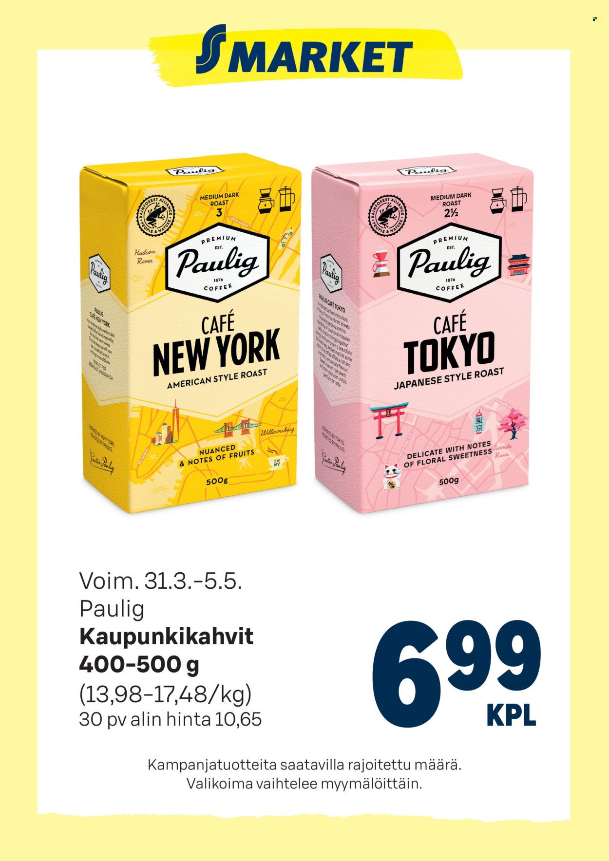 S-MARKET tarjoukset - Kaupunkikahvit