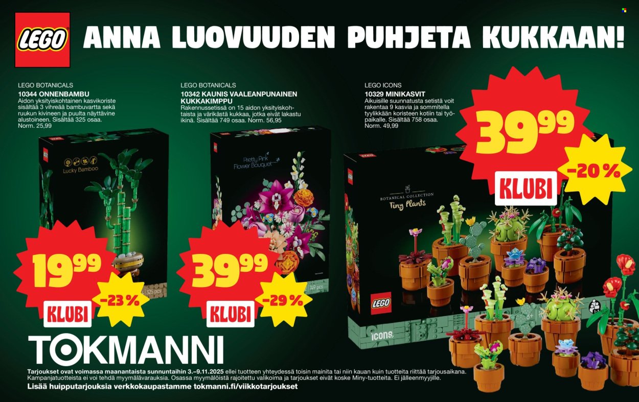 TOKMANNI tarjoukset - Lego-liite (2025-11-03 - 2025-11-09)