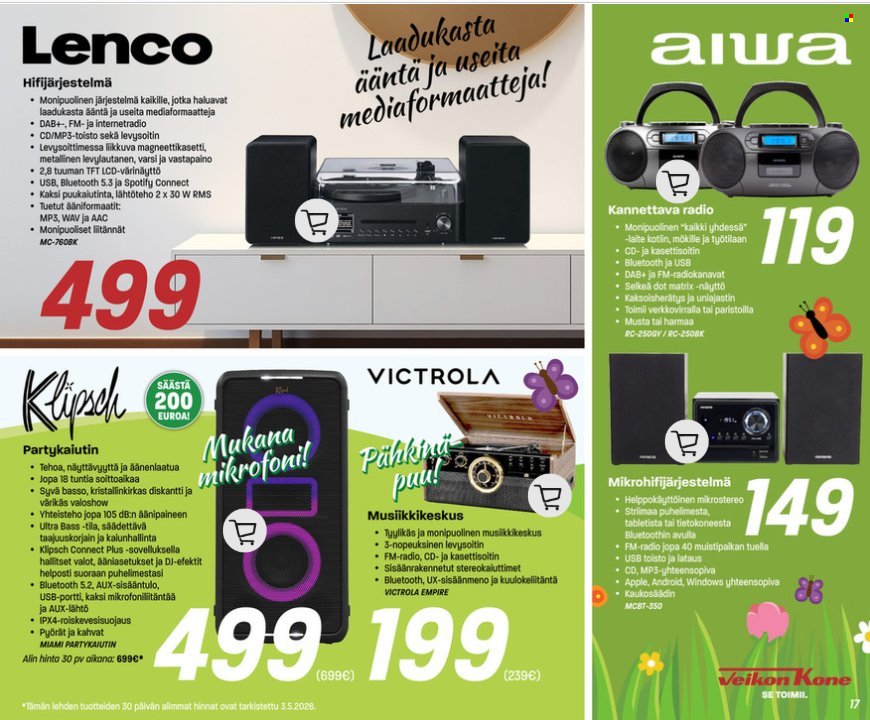 VEIKON KONE tarjoukset - Alkaen MA 4.5.2026