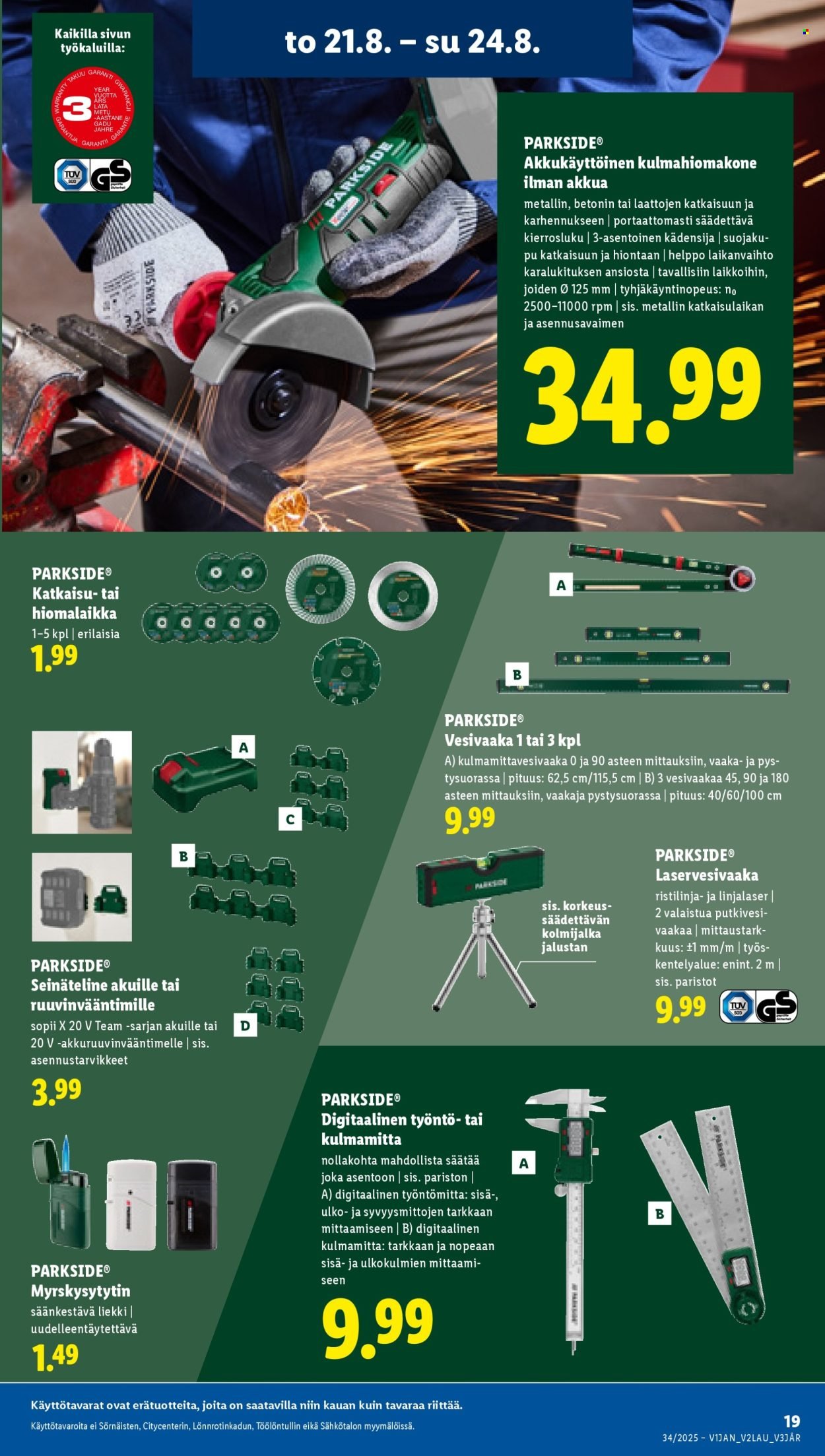 LIDL tarjoukset - Alkaen TO 21.8.2025 (2025-08-21 - 2025-08-27)