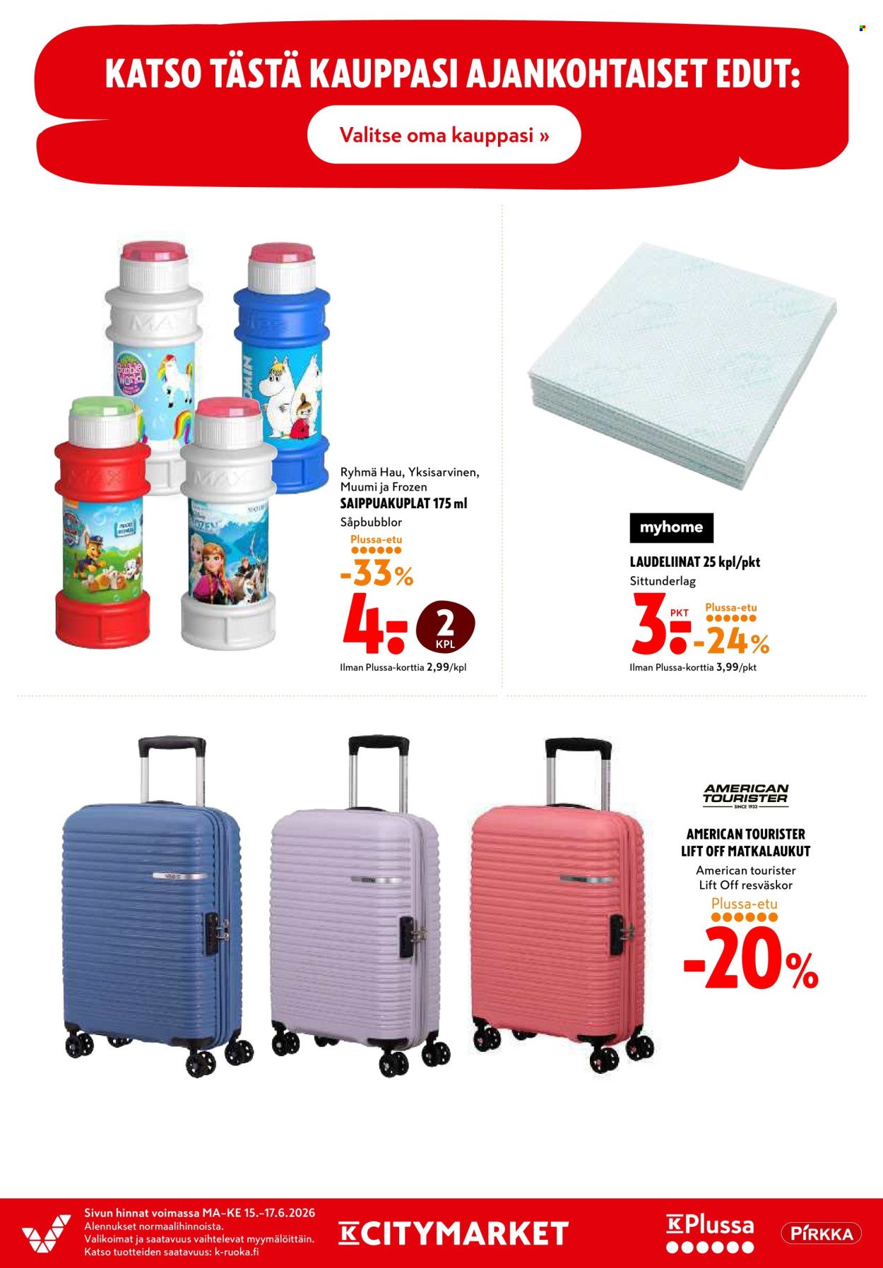 K-CITYMARKET tarjoukset - Alkaen MA 15.6.2026