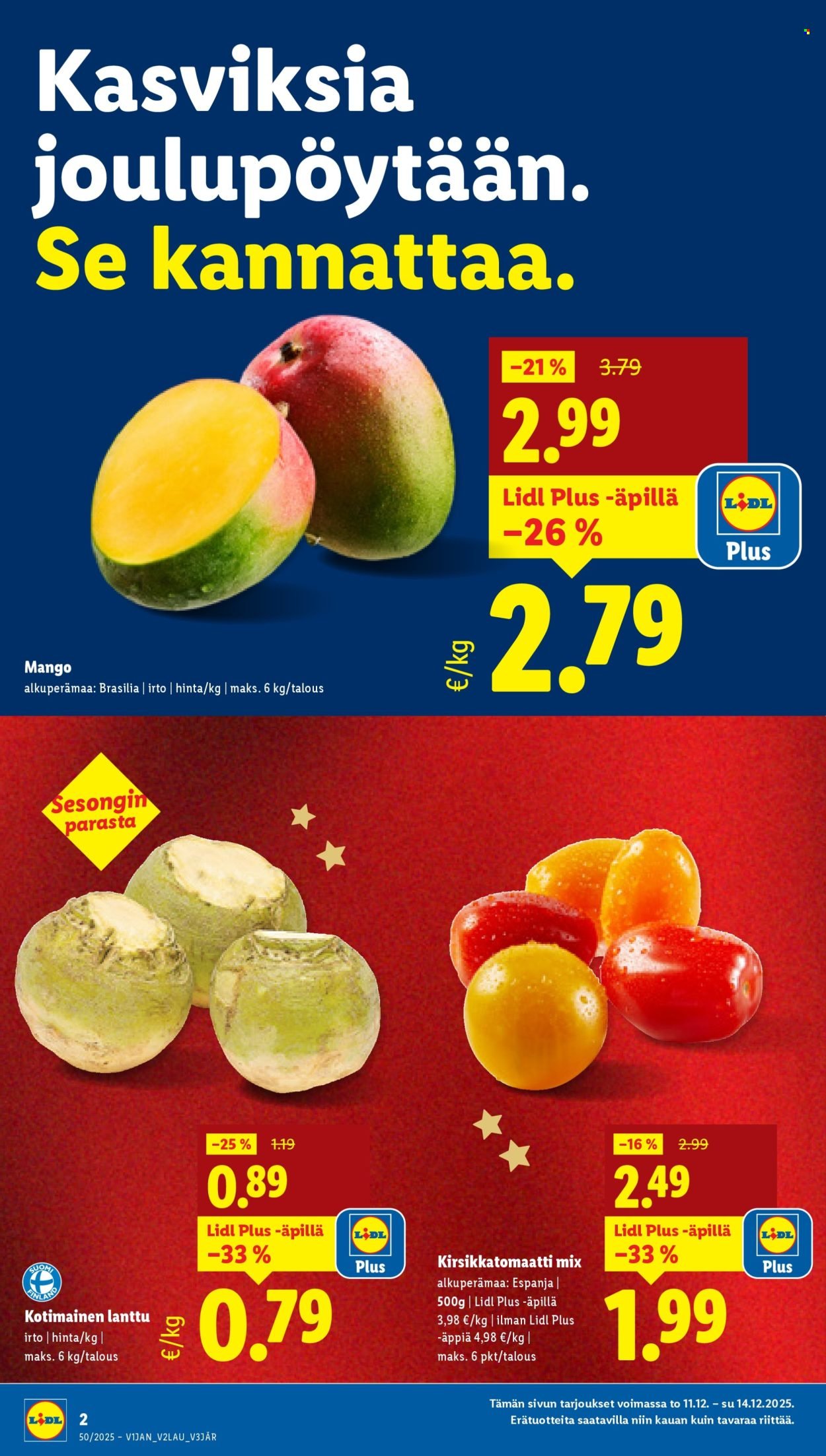 LIDL tarjoukset - Alkaen TO 11.12.2025