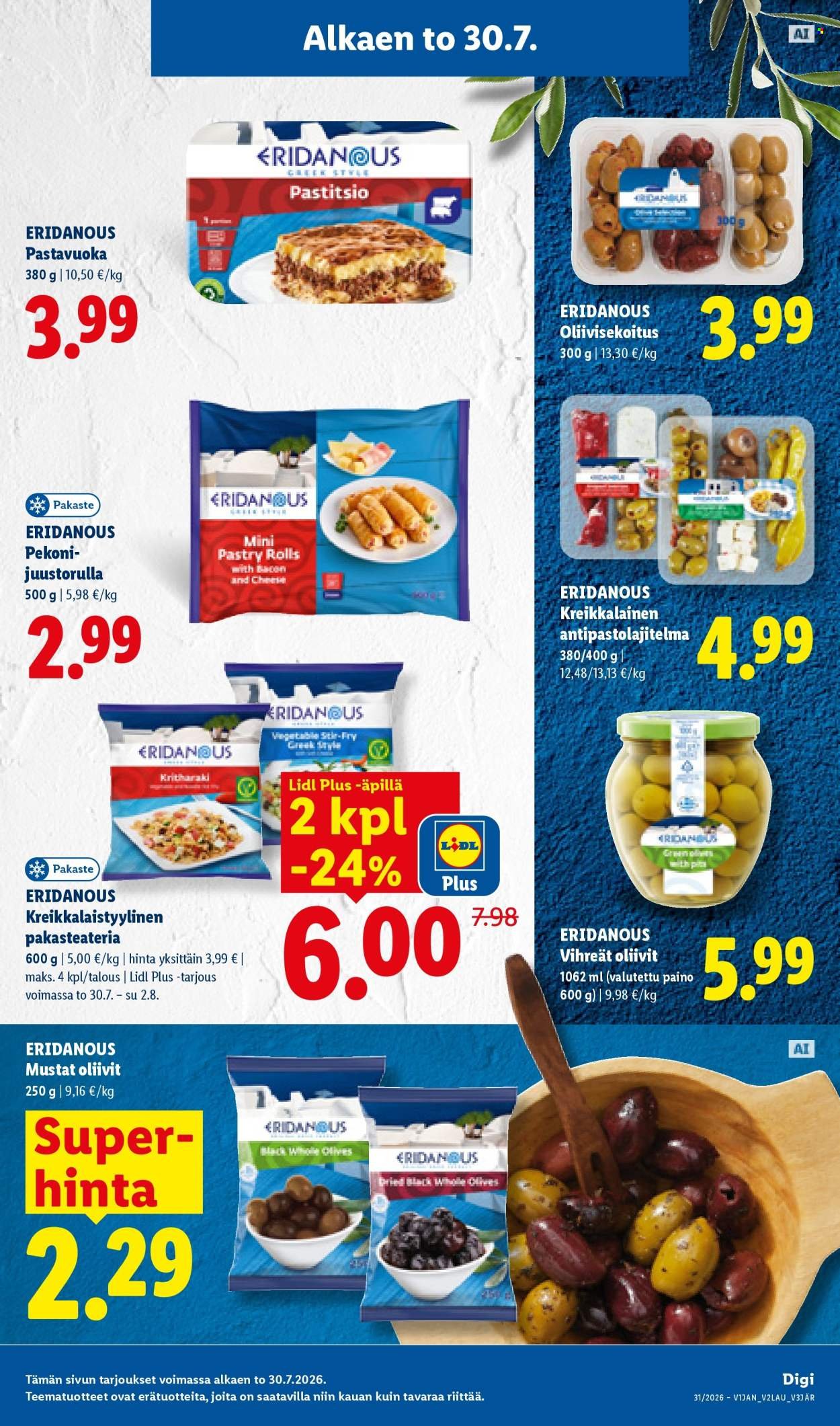 LIDL tarjoukset - Alkaen TO 30.7.2026