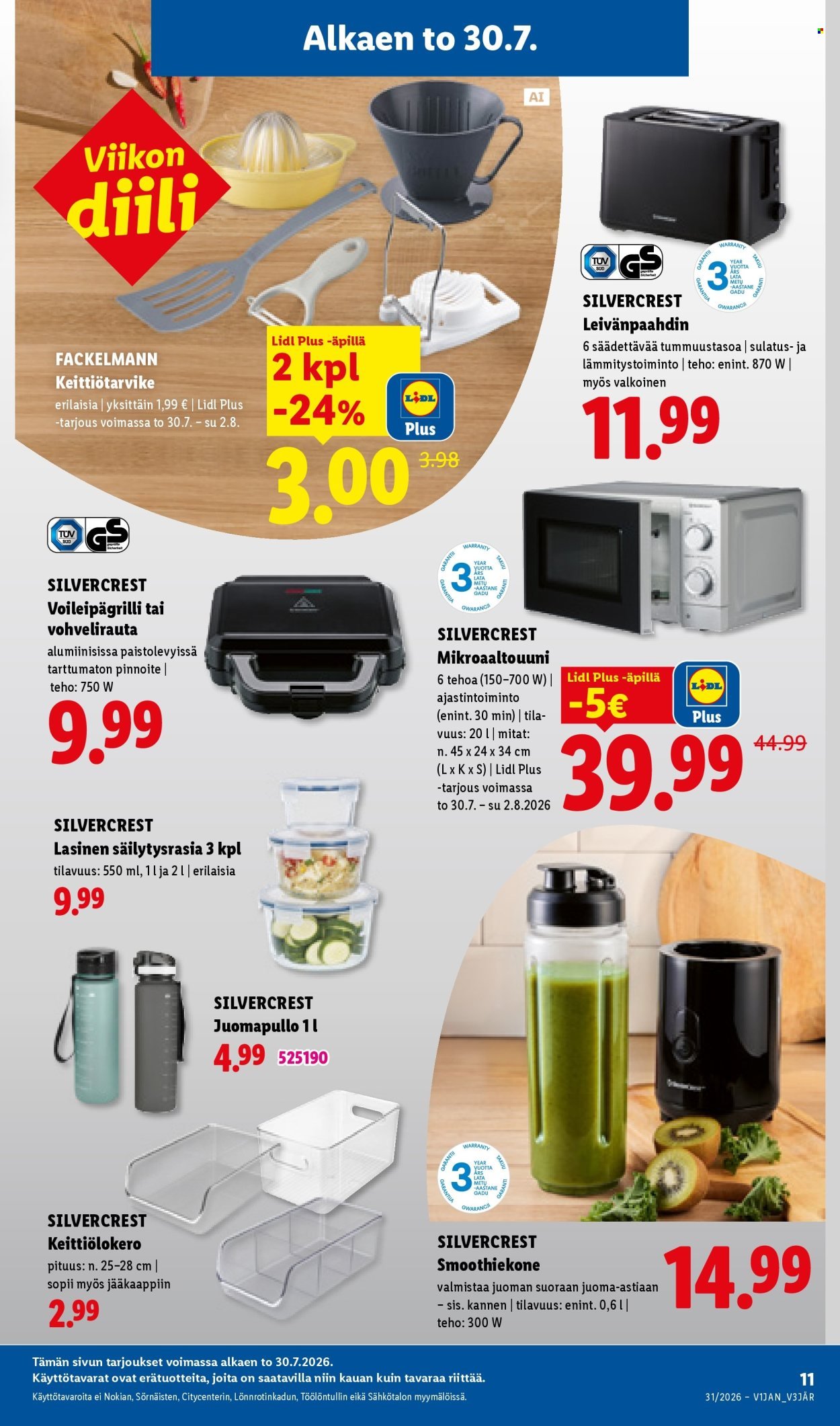 LIDL tarjoukset - Alkaen TO 30.7.2026