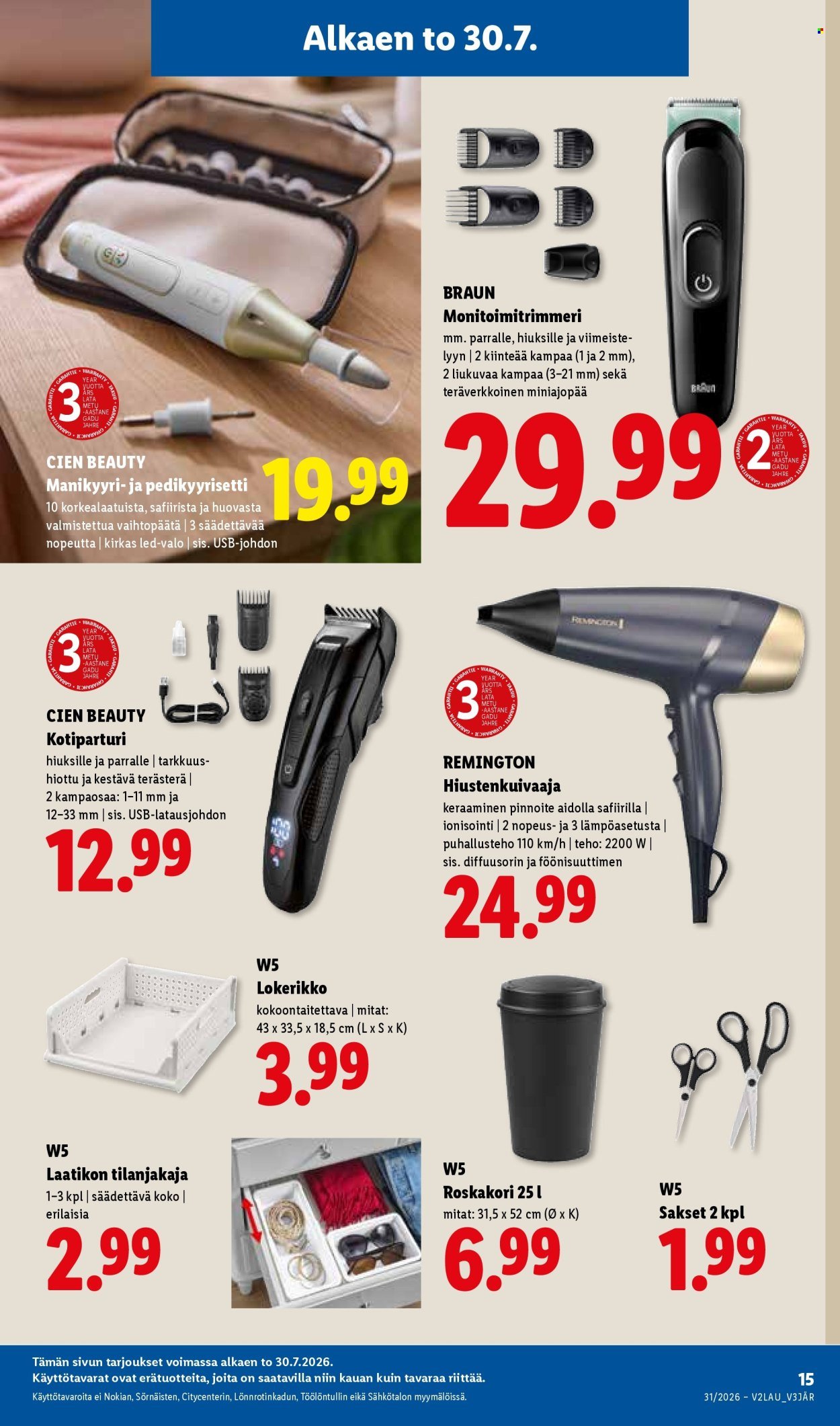 LIDL tarjoukset - Alkaen TO 30.7.2026