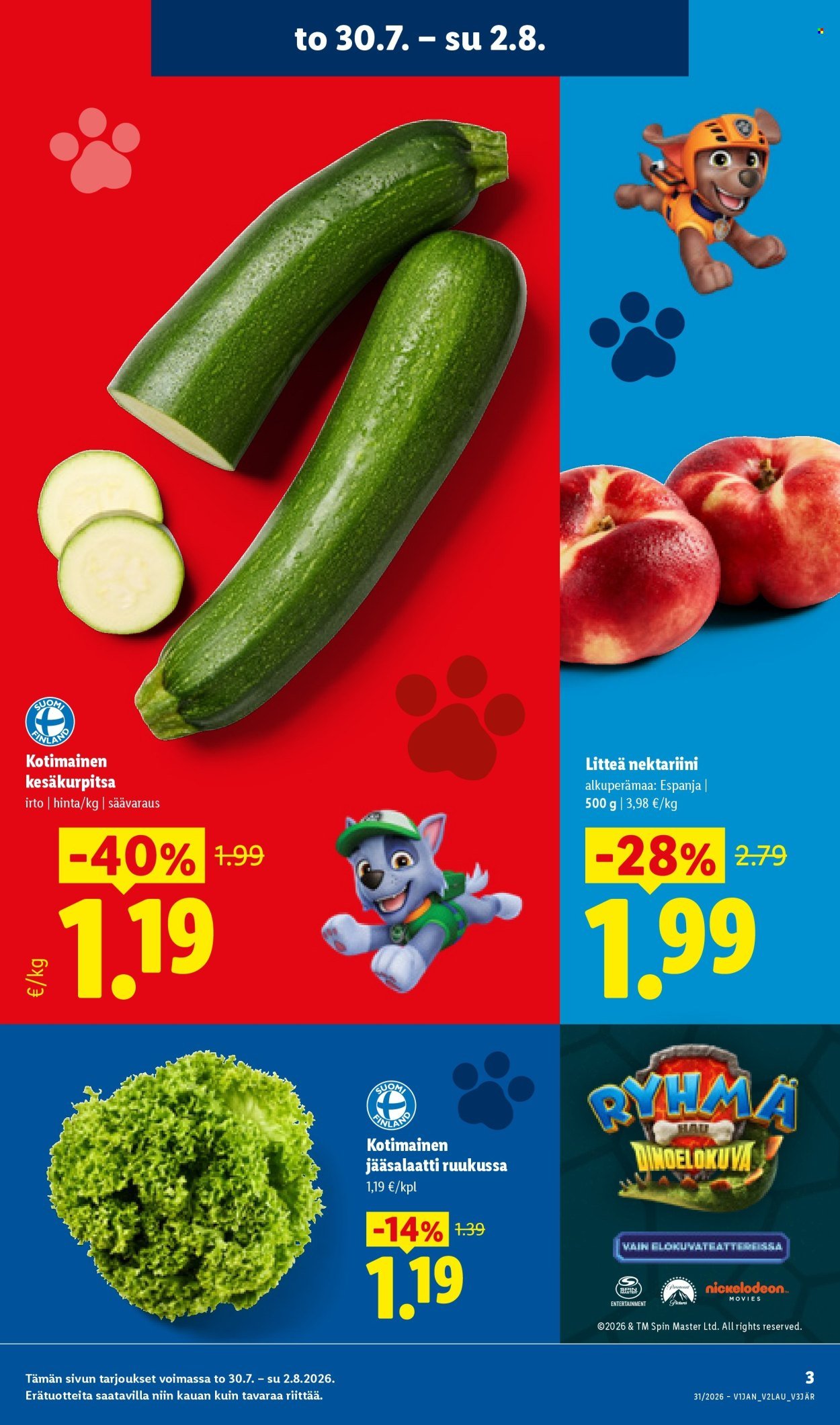 LIDL tarjoukset - Alkaen TO 30.7.2026