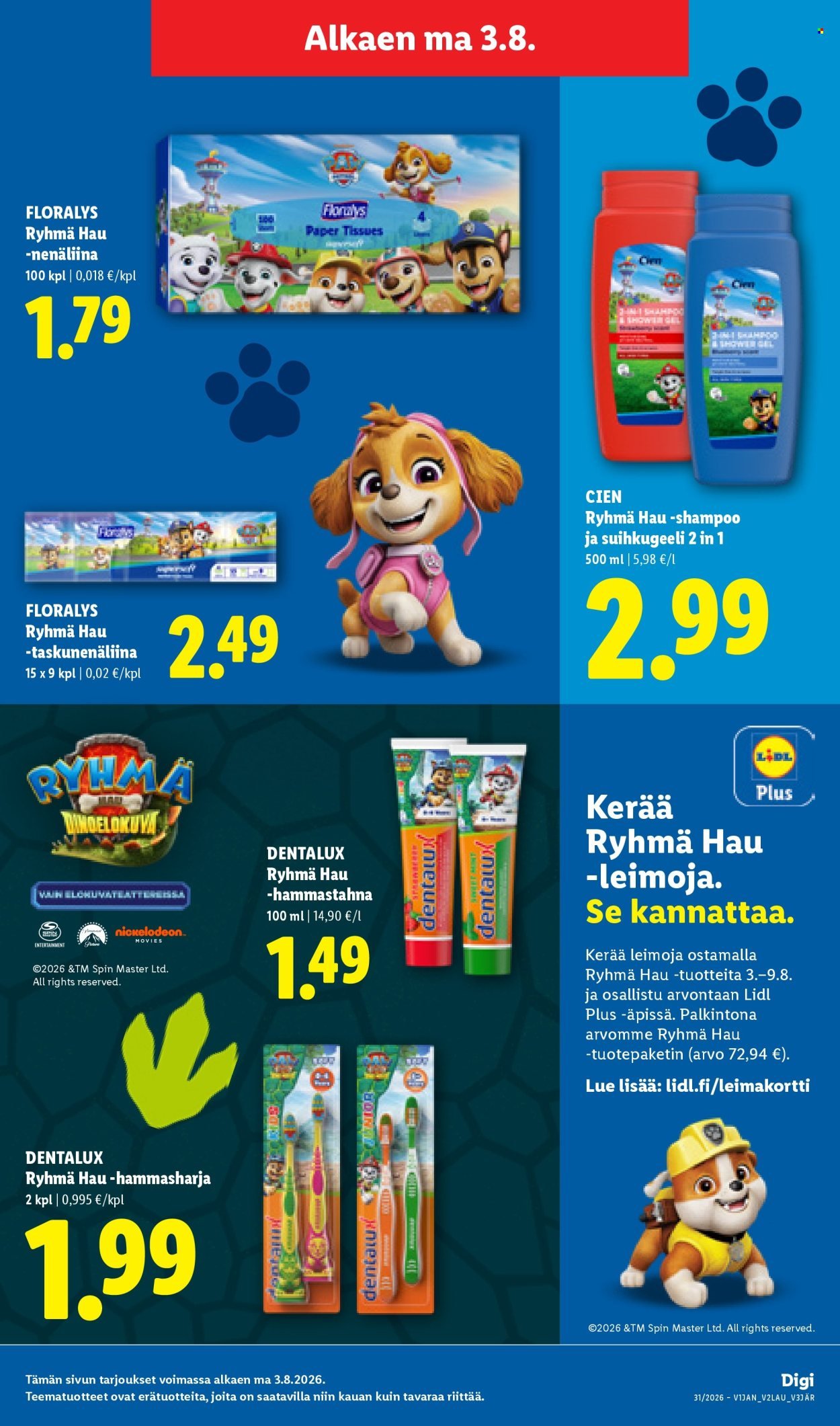 LIDL tarjoukset - Alkaen TO 30.7.2026