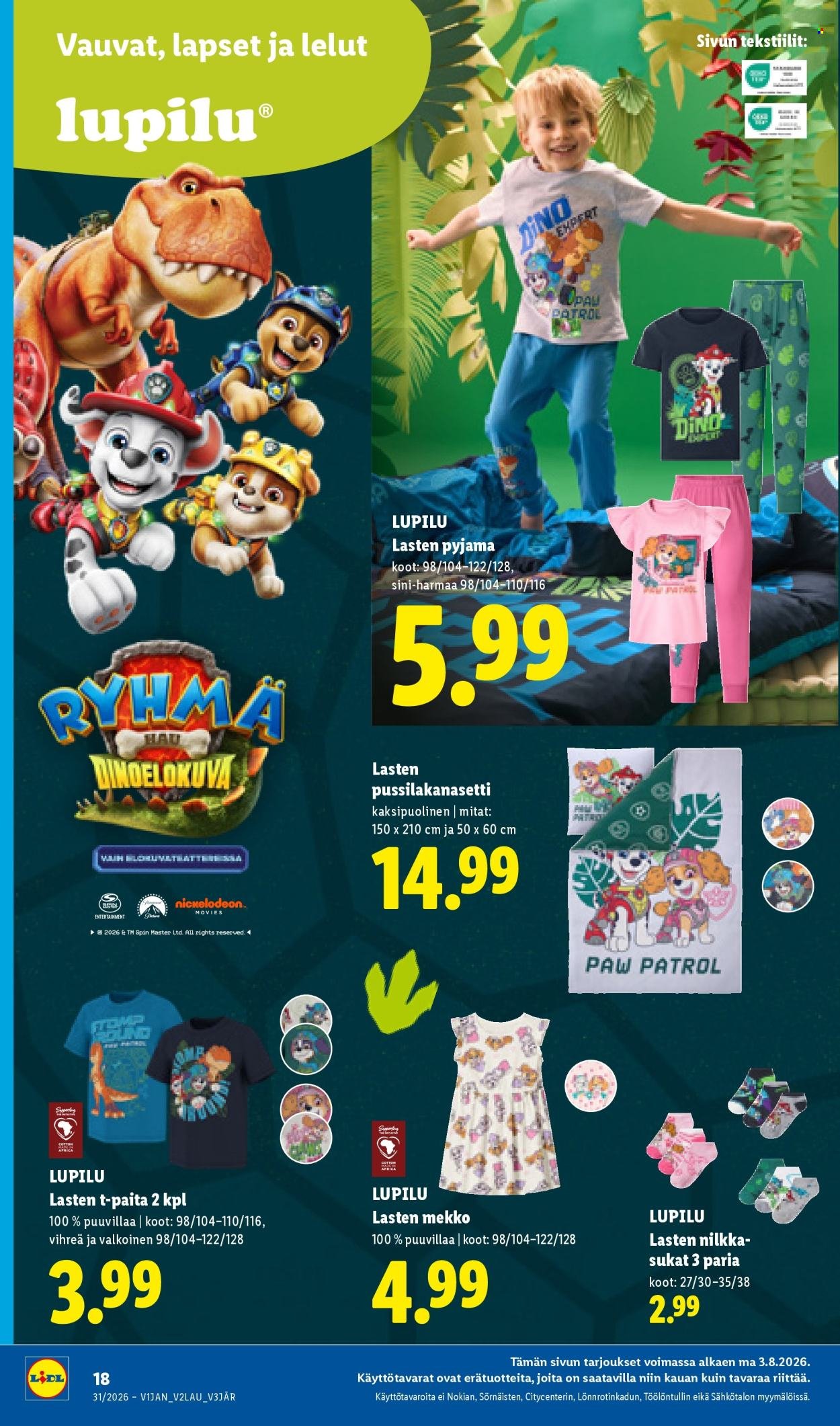 LIDL tarjoukset - Alkaen TO 30.7.2026