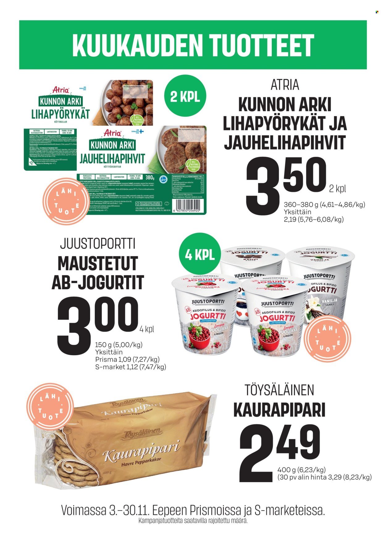 S-MARKET tarjoukset - Kuukauden tuotteet marraskuu