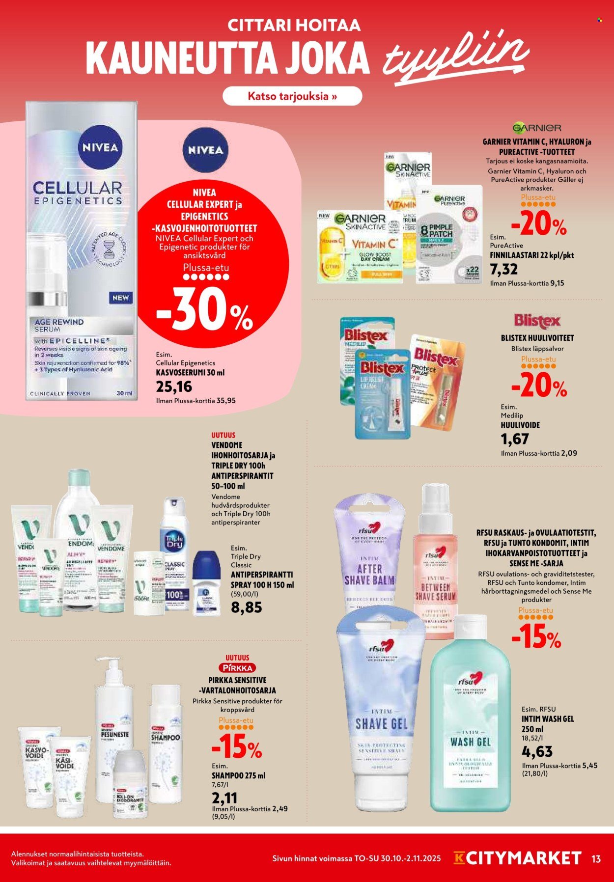 K-CITYMARKET tarjoukset - Alkaen TO 30.10.2025 (2025-10-30 - 2025-11-02)