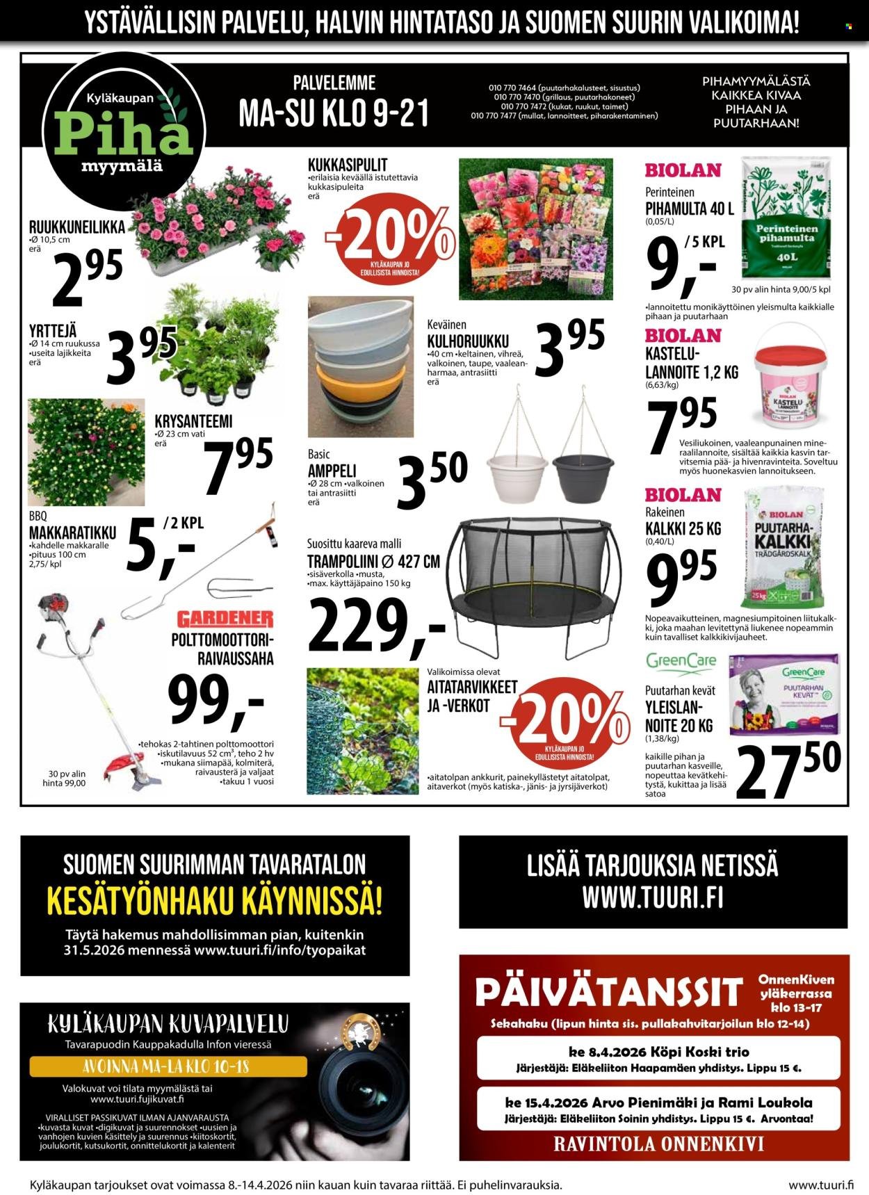 TUURI tarjoukset - Alkaen KE 8.4.2026