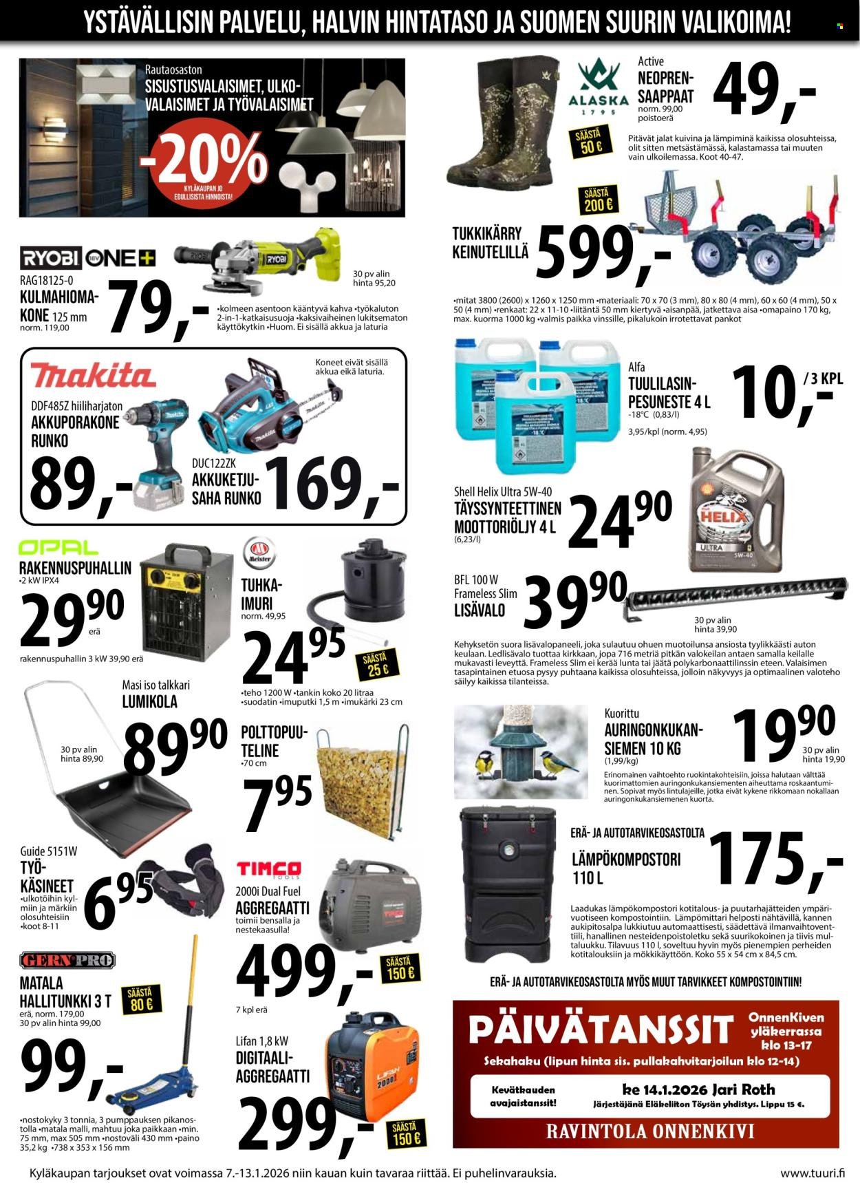 TUURI tarjoukset - Alkaen KE 7.1.2026