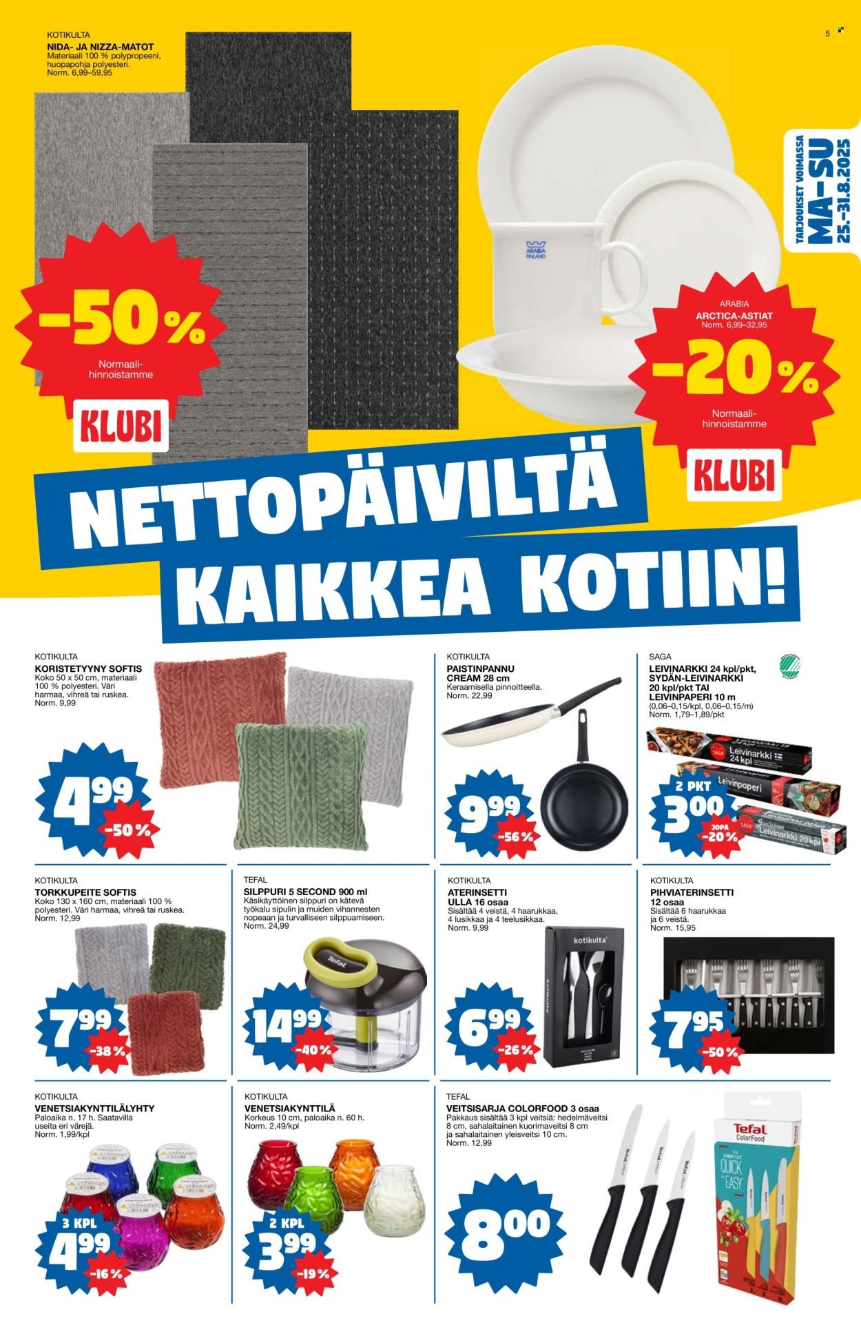 TOKMANNI tarjoukset - Tarjoussanomat (2025-08-25 - 2025-08-31)