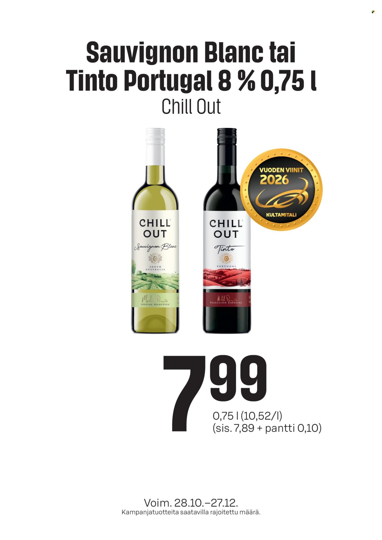 S-MARKET tarjoukset - Chill out viini
