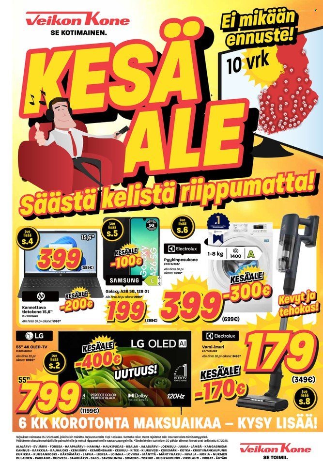 VEIKON KONE tarjoukset - Alkaen MA 13.7.2026