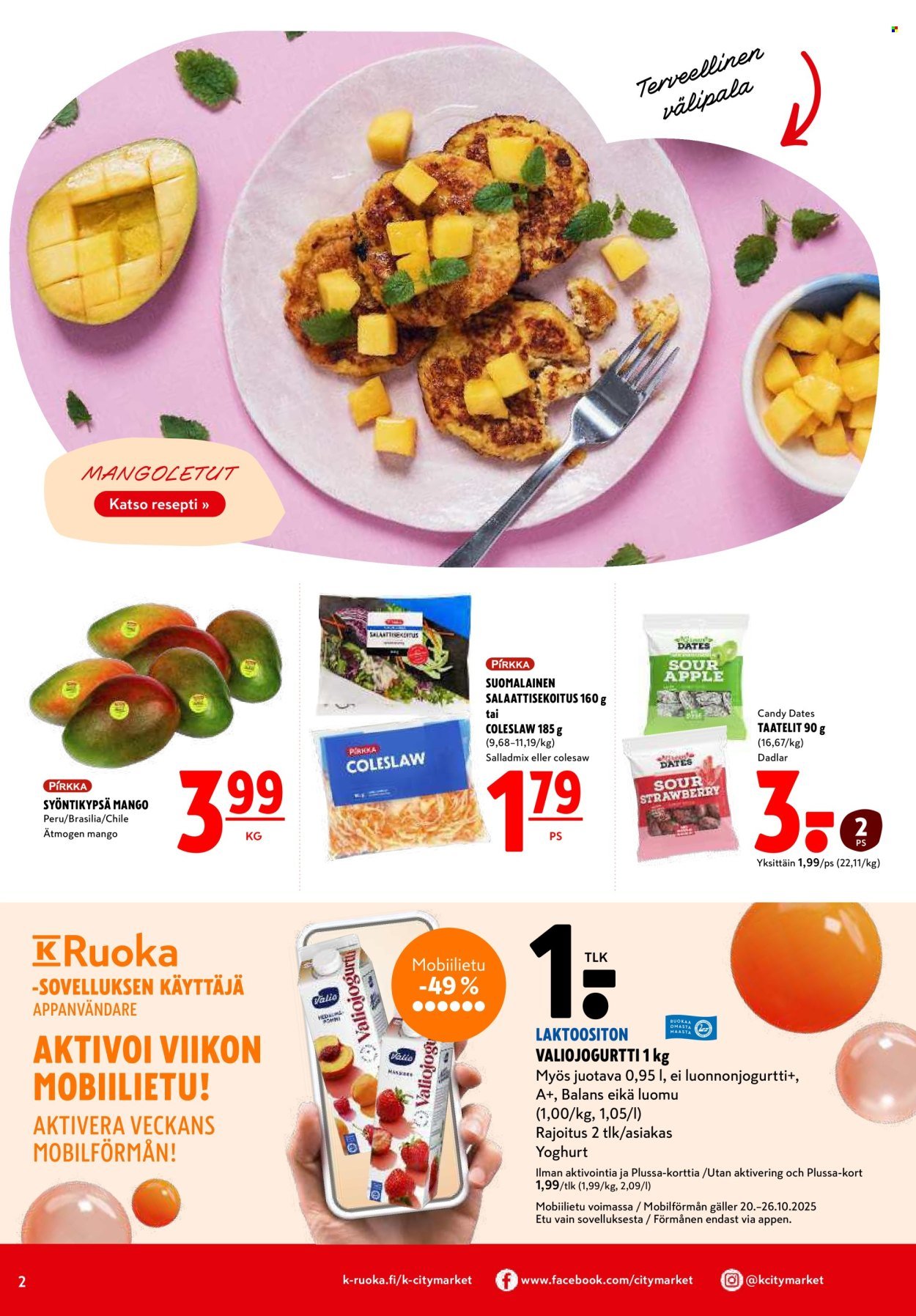 K-CITYMARKET tarjoukset - Alkaen MA 20.10.2025 (2025-10-20 - 2025-10-22)