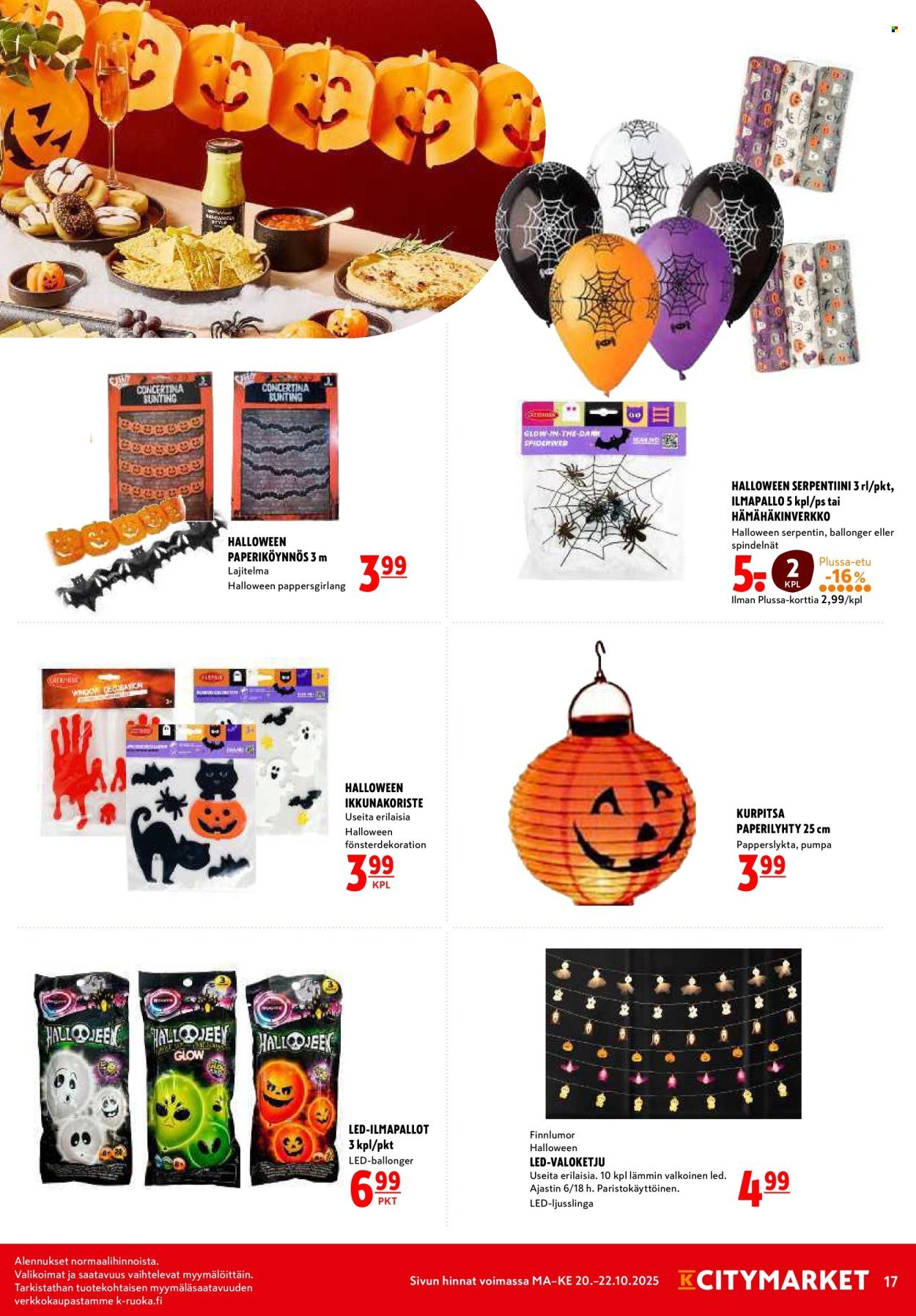 K-CITYMARKET tarjoukset - Alkaen MA 20.10.2025 (2025-10-20 - 2025-10-22)