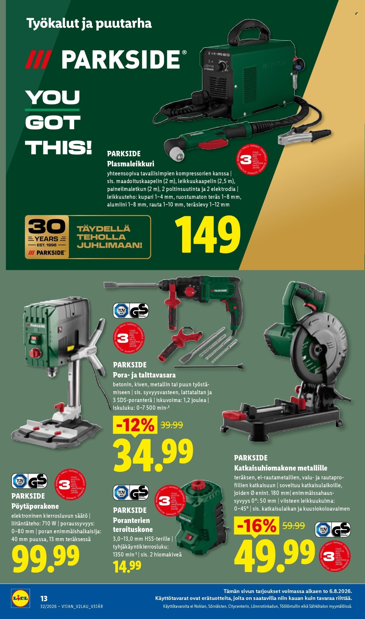 LIDL tarjoukset - PARKSIDE® - You got this!