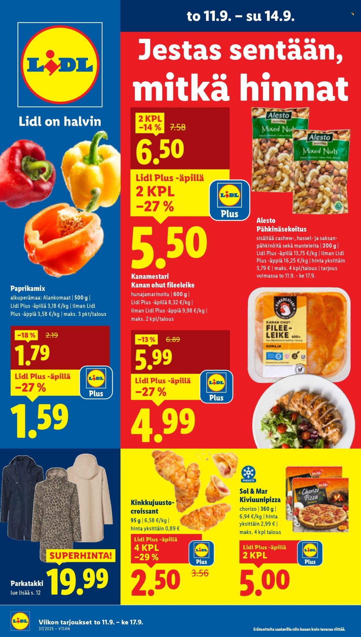 LIDL tarjoukset - Alkaen TO 11.9.2025 (2025-09-11 - 2025-09-17)