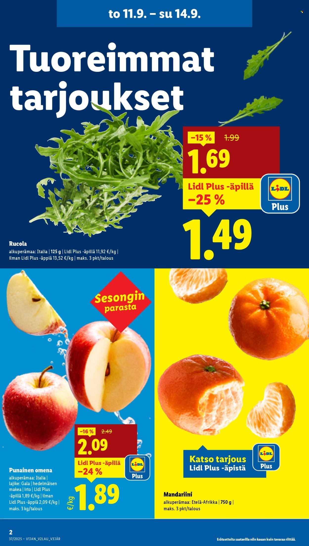 LIDL tarjoukset - Alkaen TO 11.9.2025 (2025-09-11 - 2025-09-17)