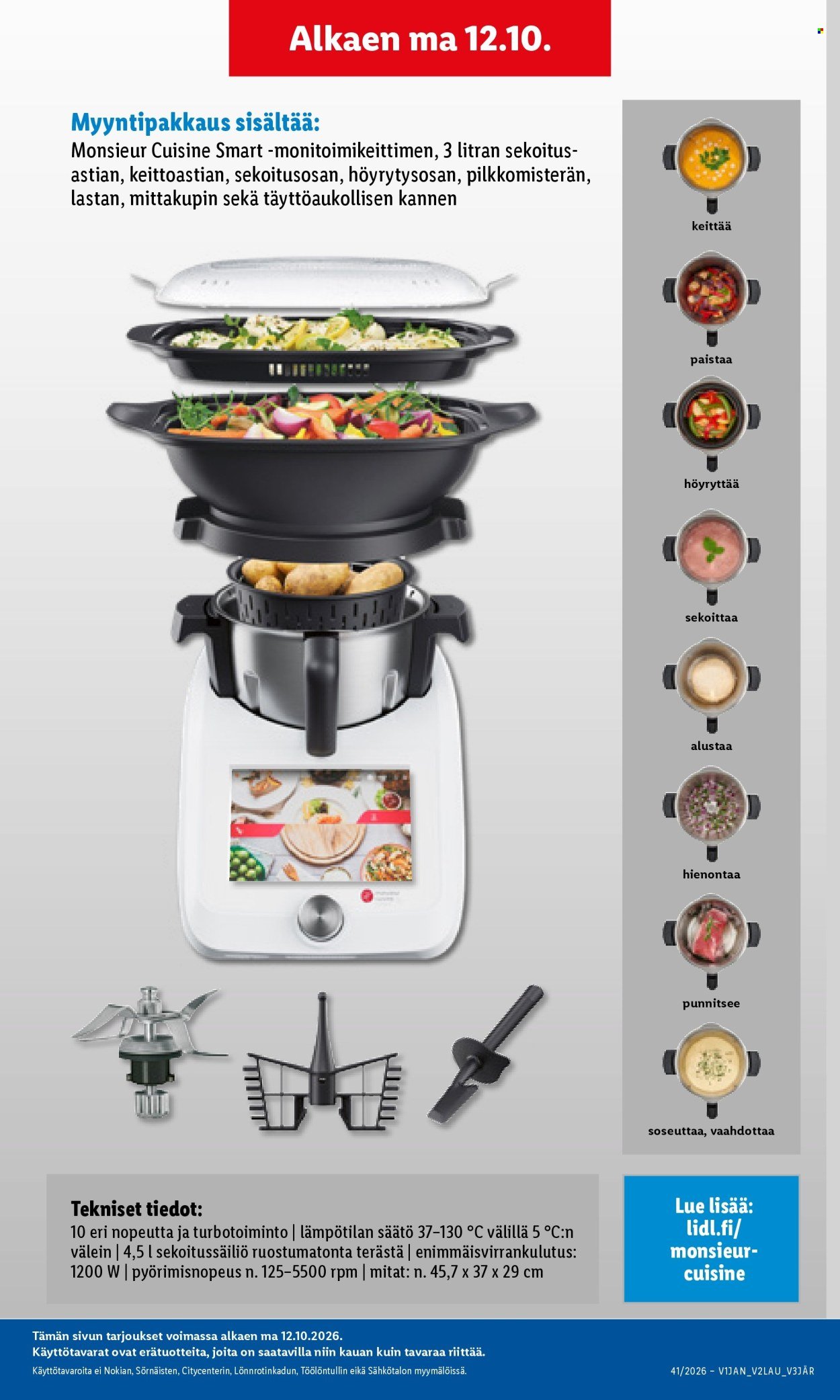 LIDL tarjoukset - Monsieur Cuisine Smart