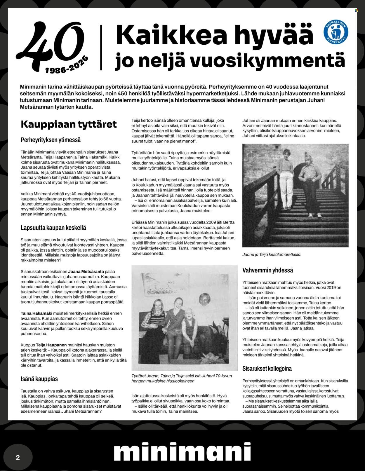 MINIMANI tarjoukset - Alkaen KE 22.7.2026