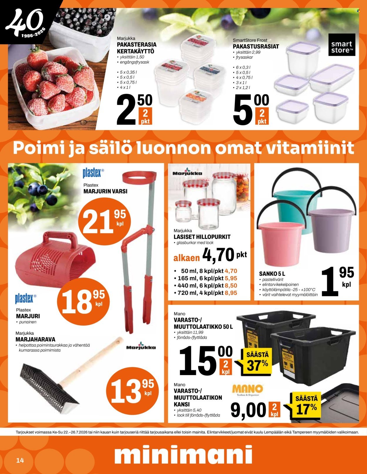 MINIMANI tarjoukset - Alkaen KE 22.7.2026