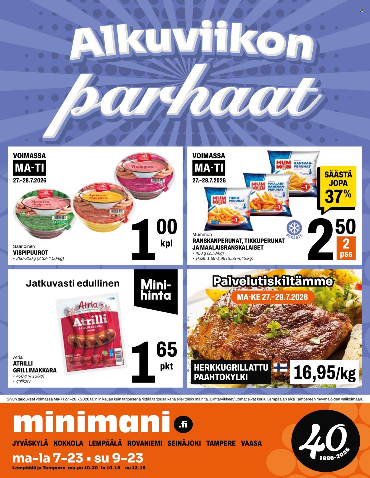 MINIMANI tarjoukset - Alkaen KE 22.7.2026