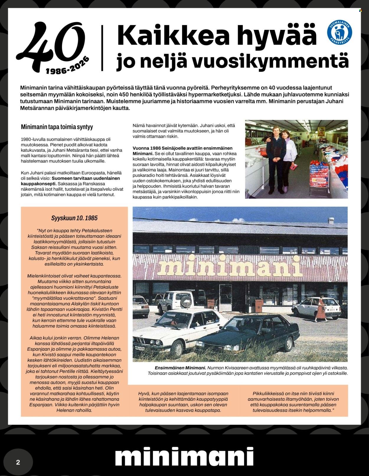 MINIMANI tarjoukset - Alkaen KE 22.4.2026