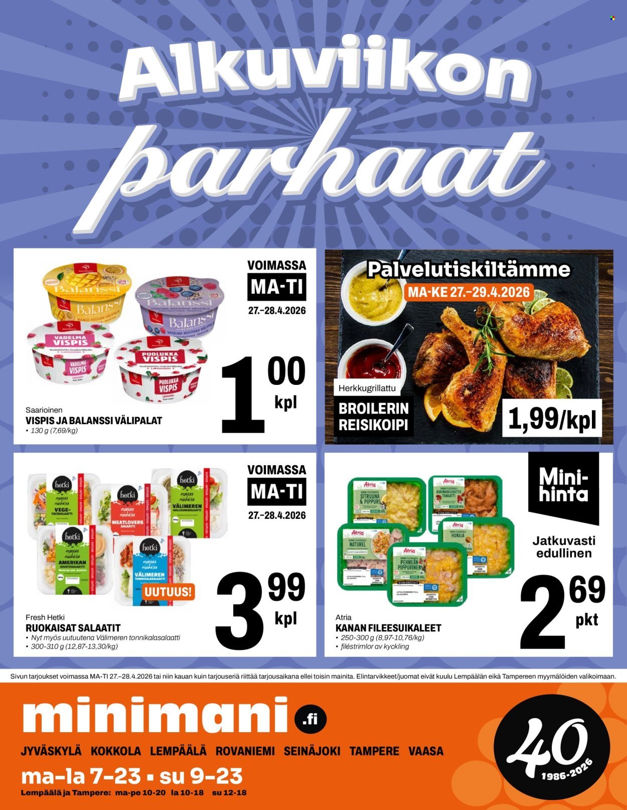 MINIMANI tarjoukset - Alkaen KE 22.4.2026