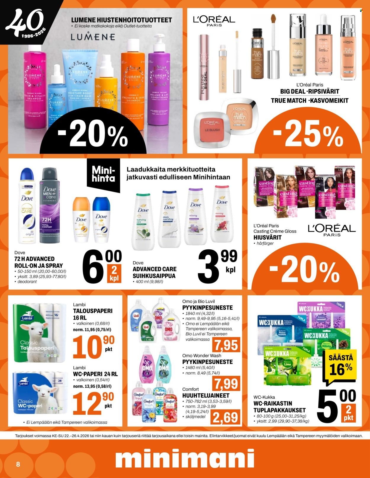 MINIMANI tarjoukset - Alkaen KE 22.4.2026