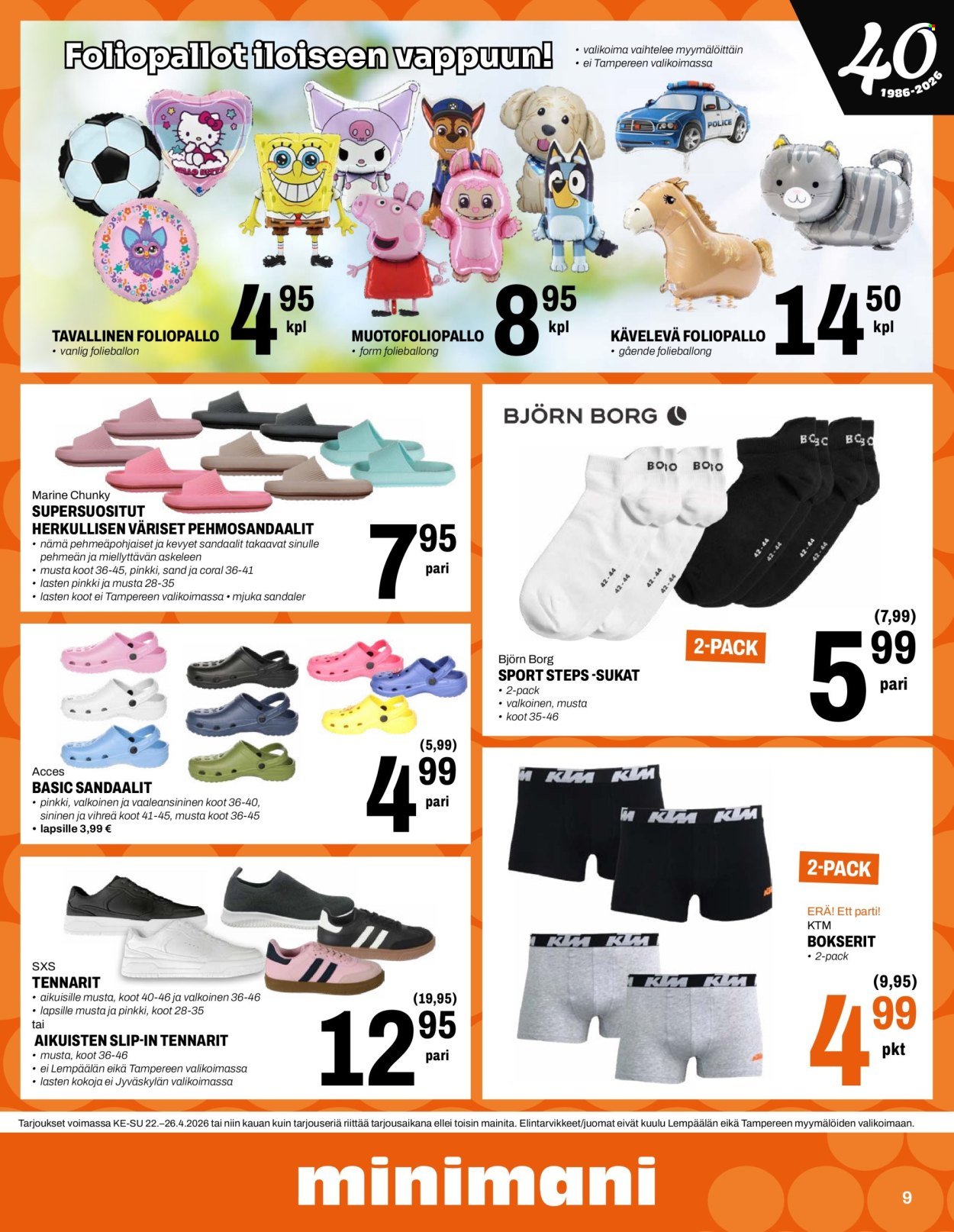 MINIMANI tarjoukset - Alkaen KE 22.4.2026