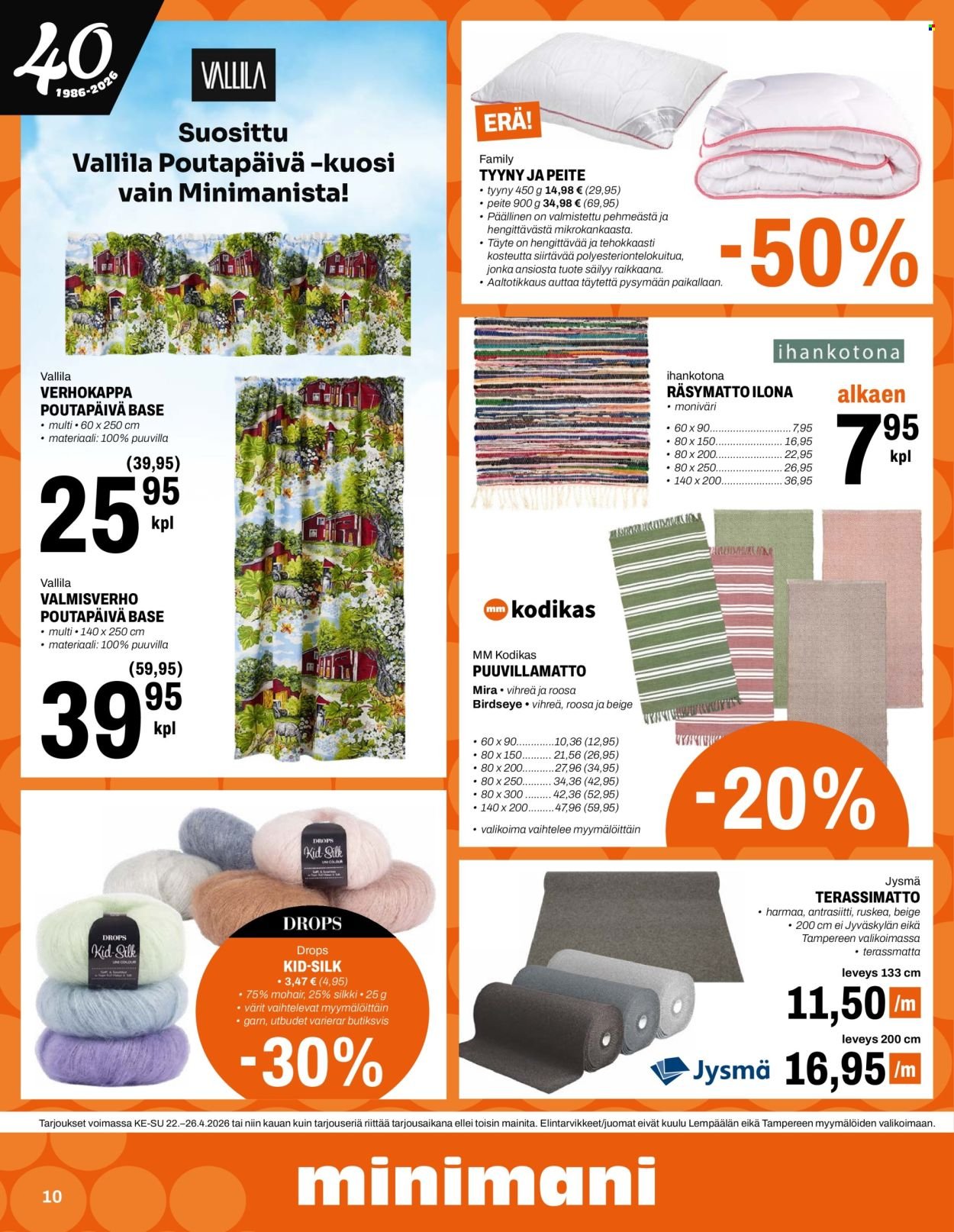 MINIMANI tarjoukset - Alkaen KE 22.4.2026