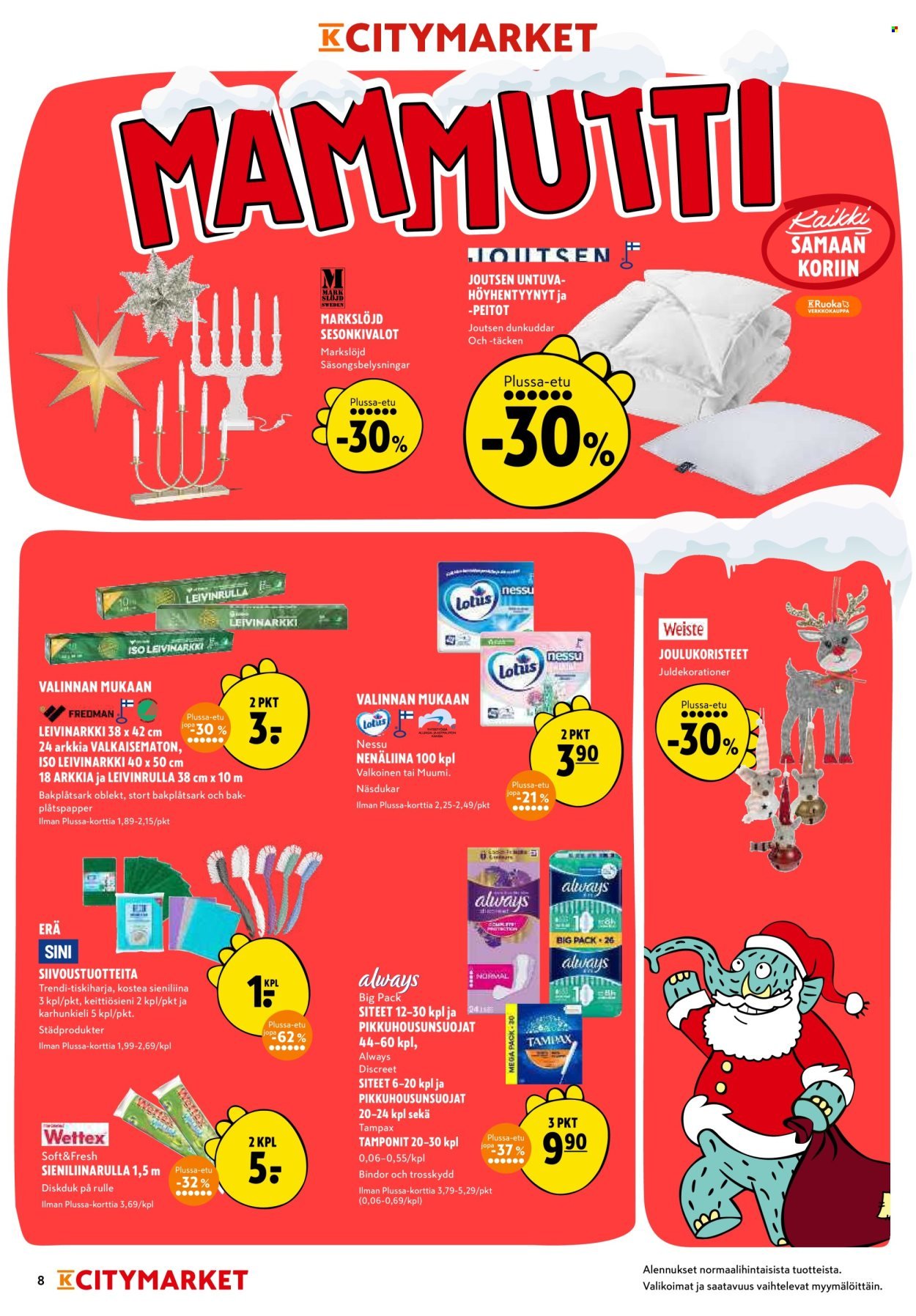 K-CITYMARKET tarjoukset - Alkaen MA 8.12.2025
