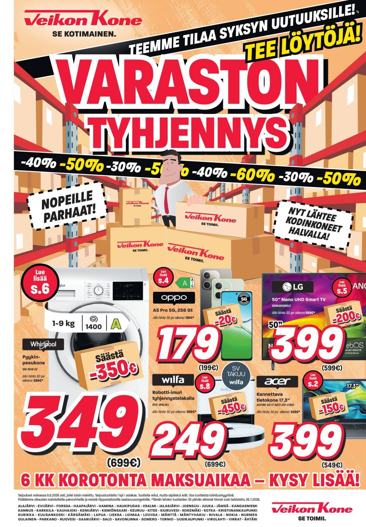 VEIKON KONE tarjoukset - Alkaen MA 27.7.2026
