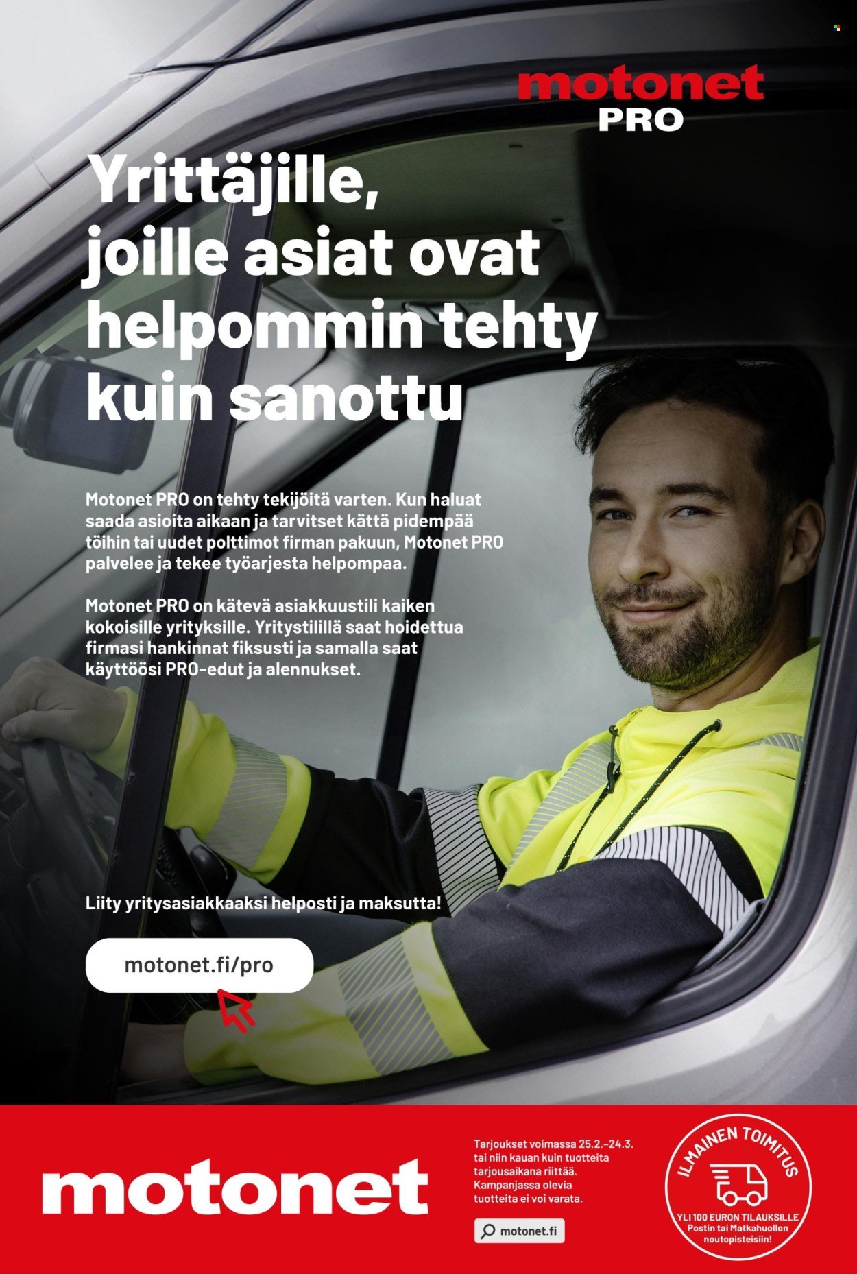 MOTONET tarjoukset - Tekeminen kuuluu asiaan